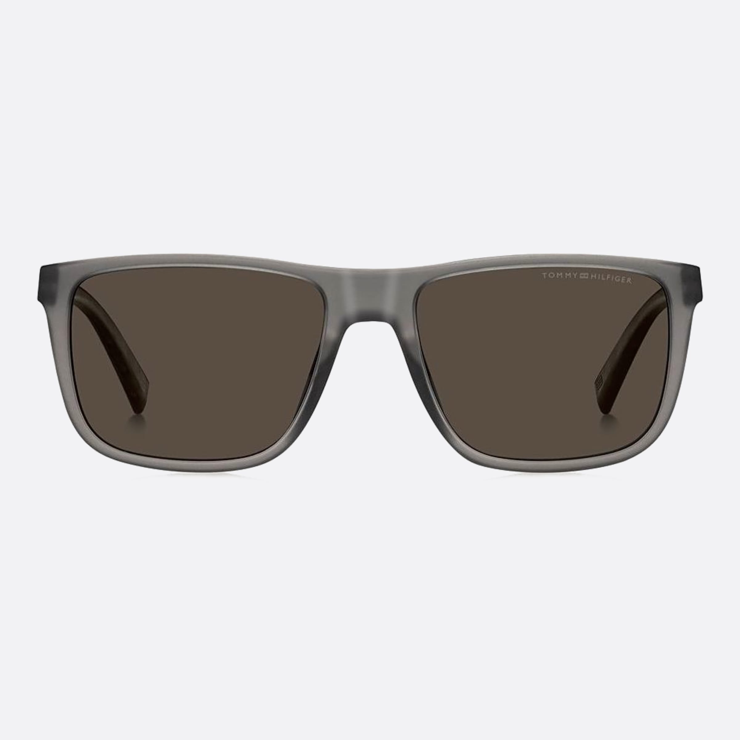 Tommy 56mm Hilfiger Riw Grey Squared Men Sunglasses - Main View