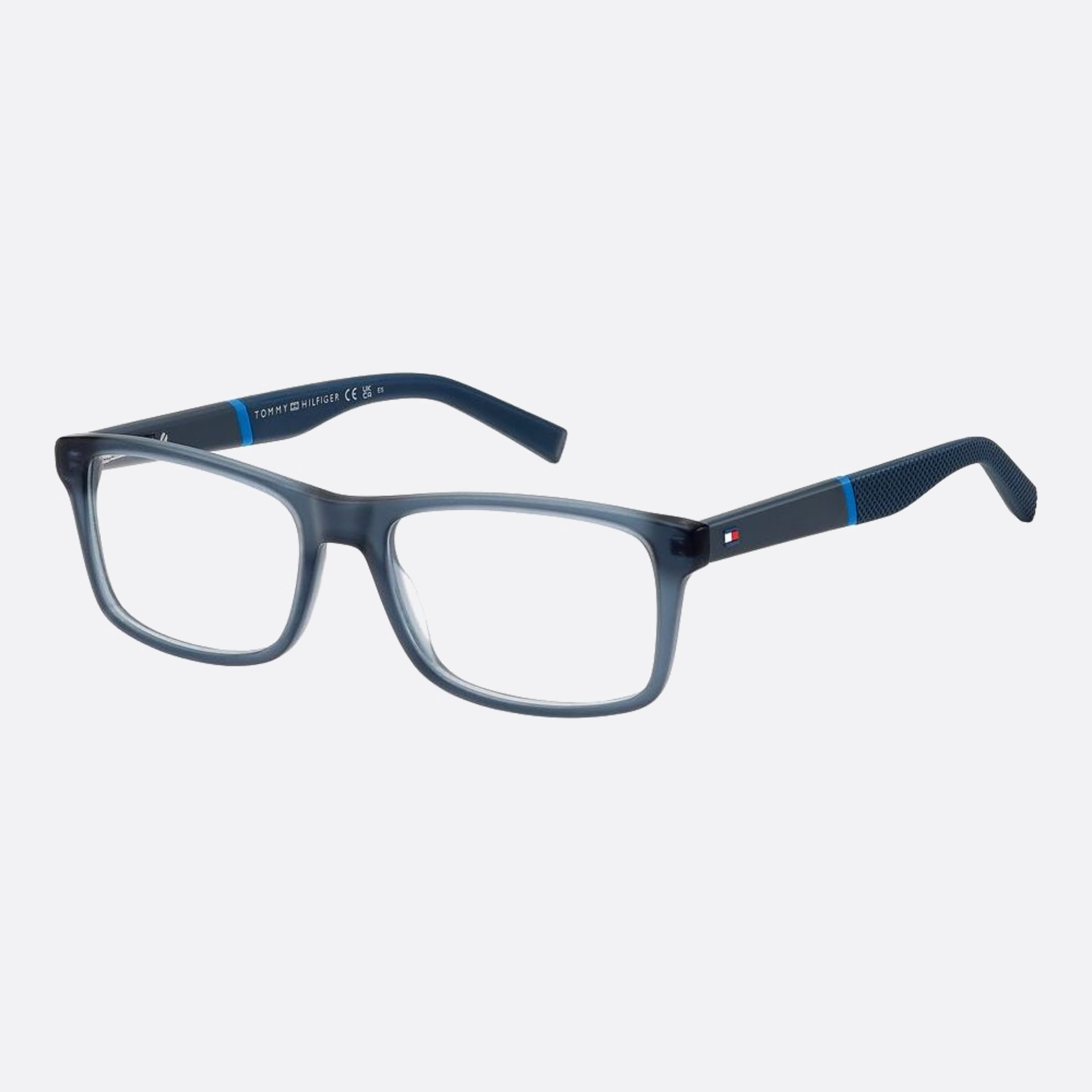 Tommy 53mm Hilfiger Fll Blue Squared Men Eyeglasses - Side View