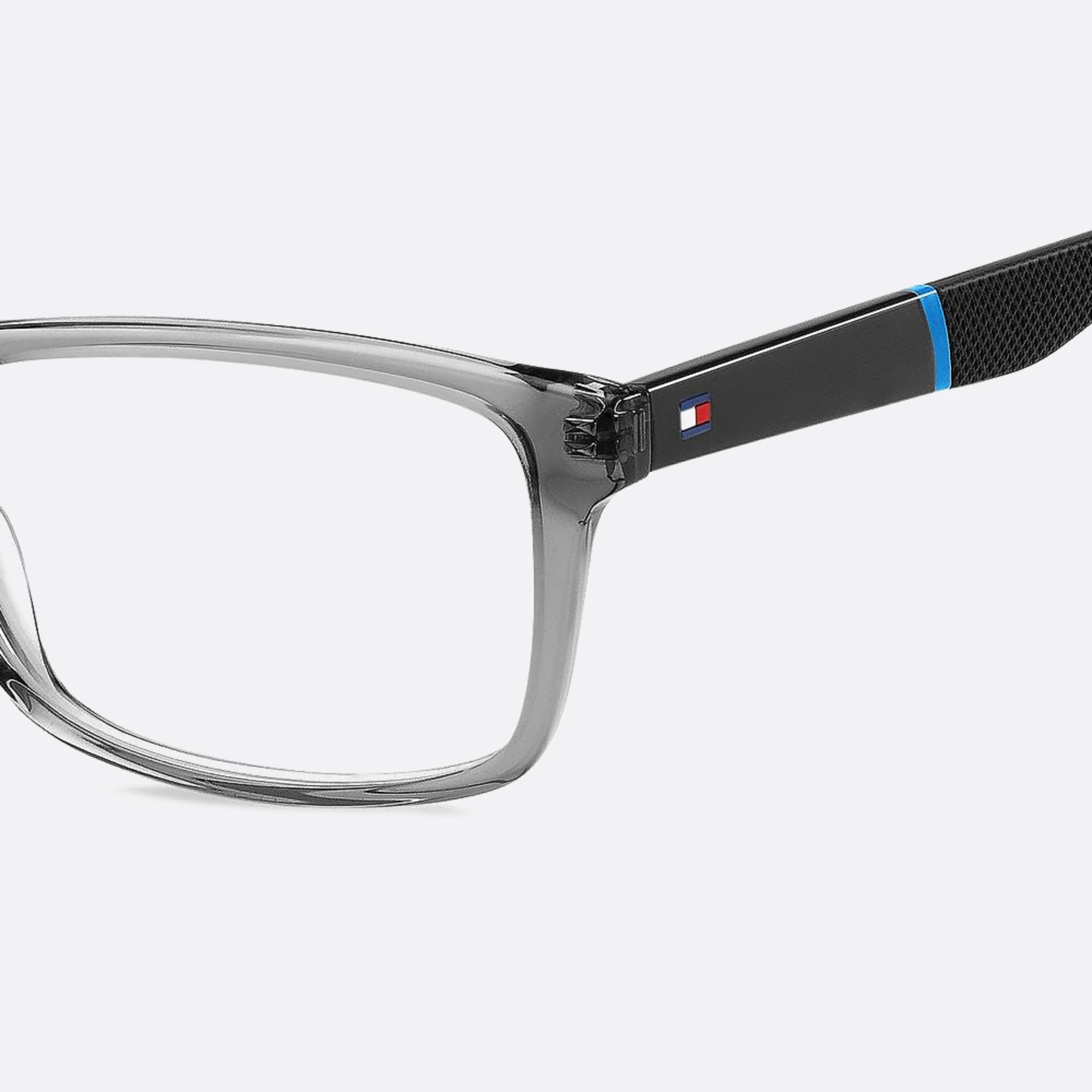 Tommy 53mm Hilfiger Kb7 Grey Squared Men Eyeglasses - Lifestyle Shot