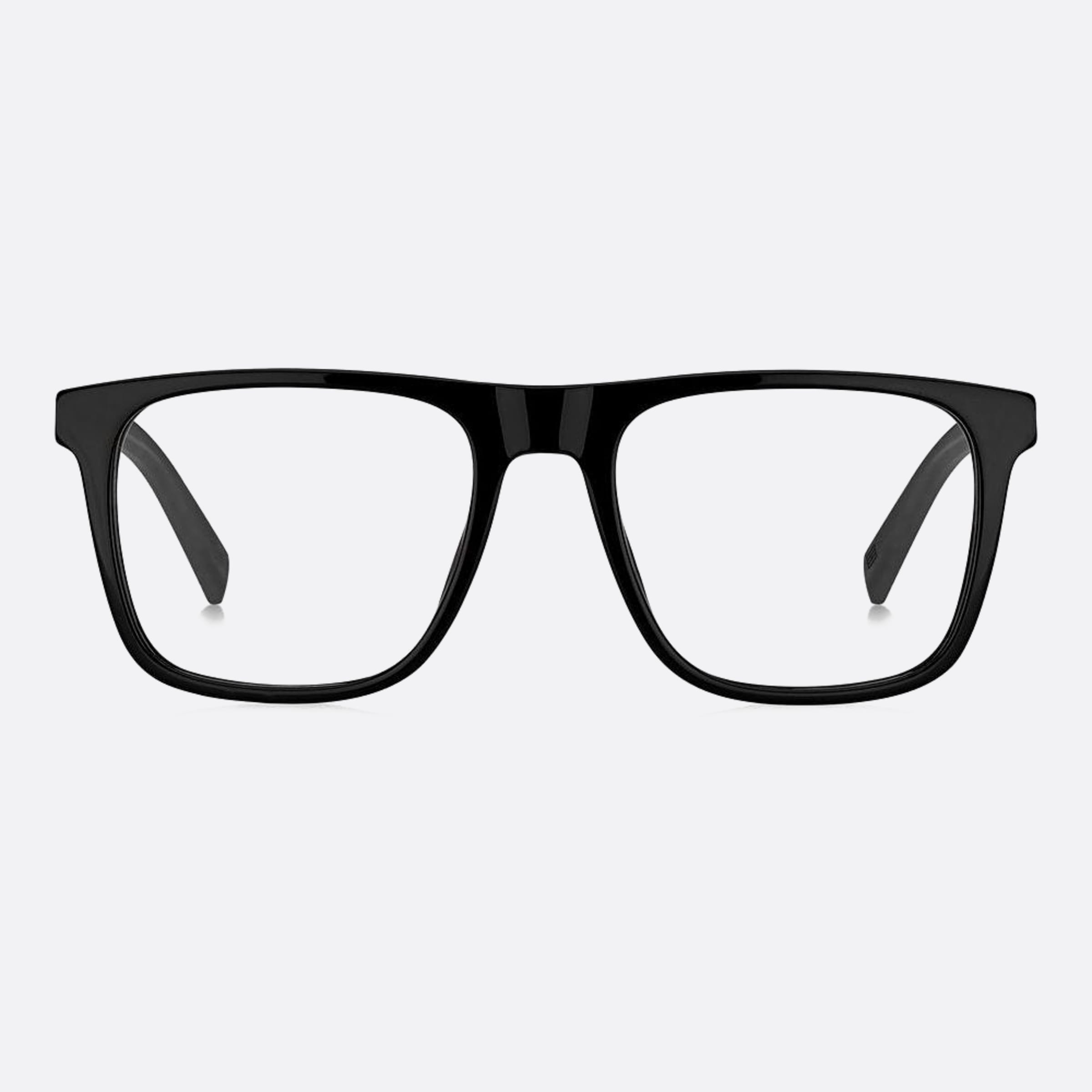 Tommy 53mm Hilfiger Black Squared Men Eyeglasses - Main View