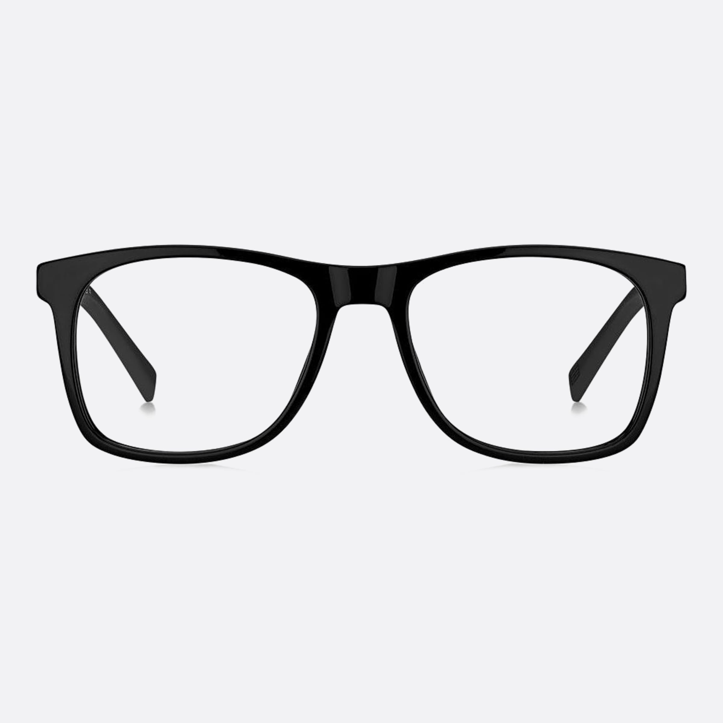 Tommy 53mm Men's Hilfiger Black Squared Eyeglasses - Main View