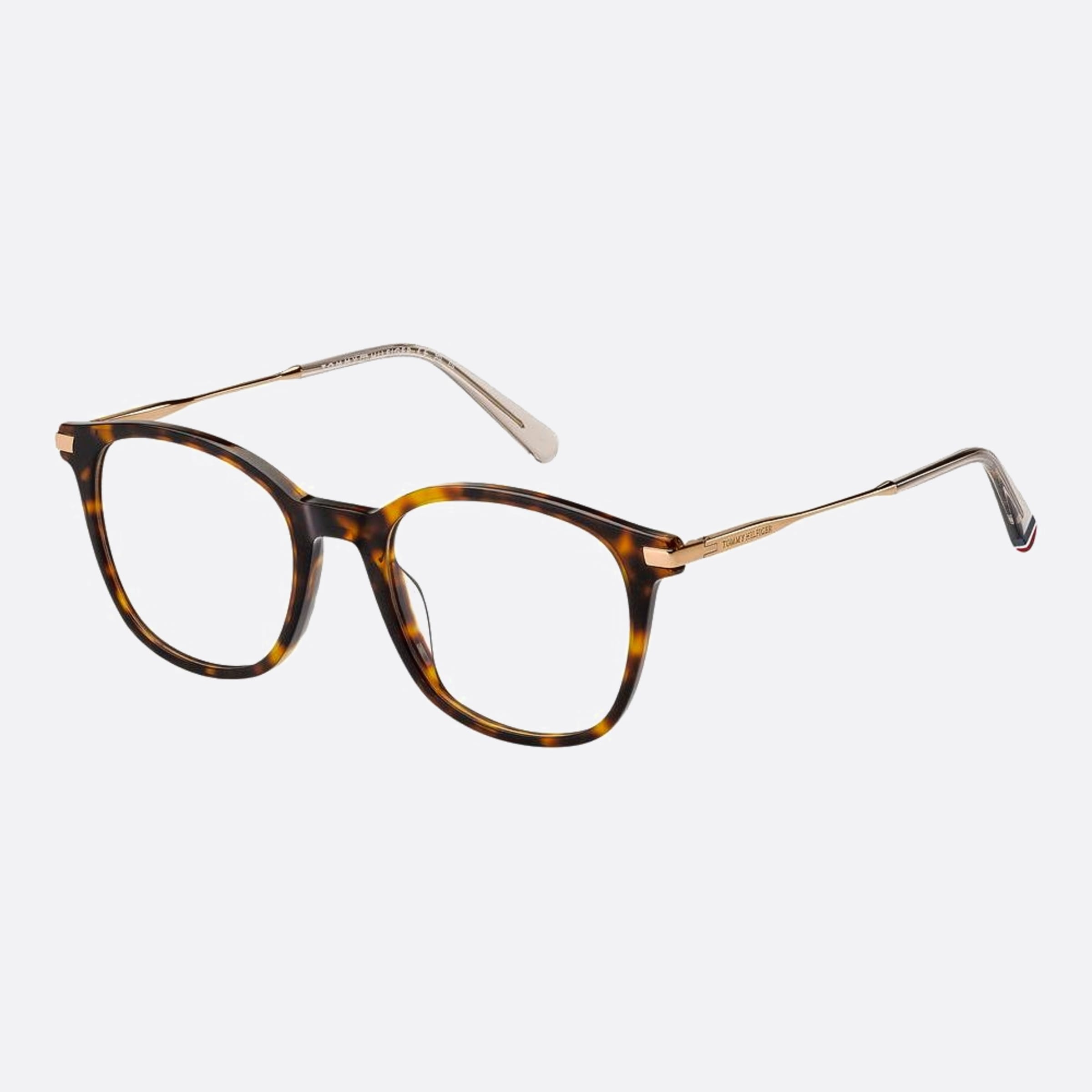 Tommy 50mm Hilfiger Havana Pilot Women Eyeglasses - Side View