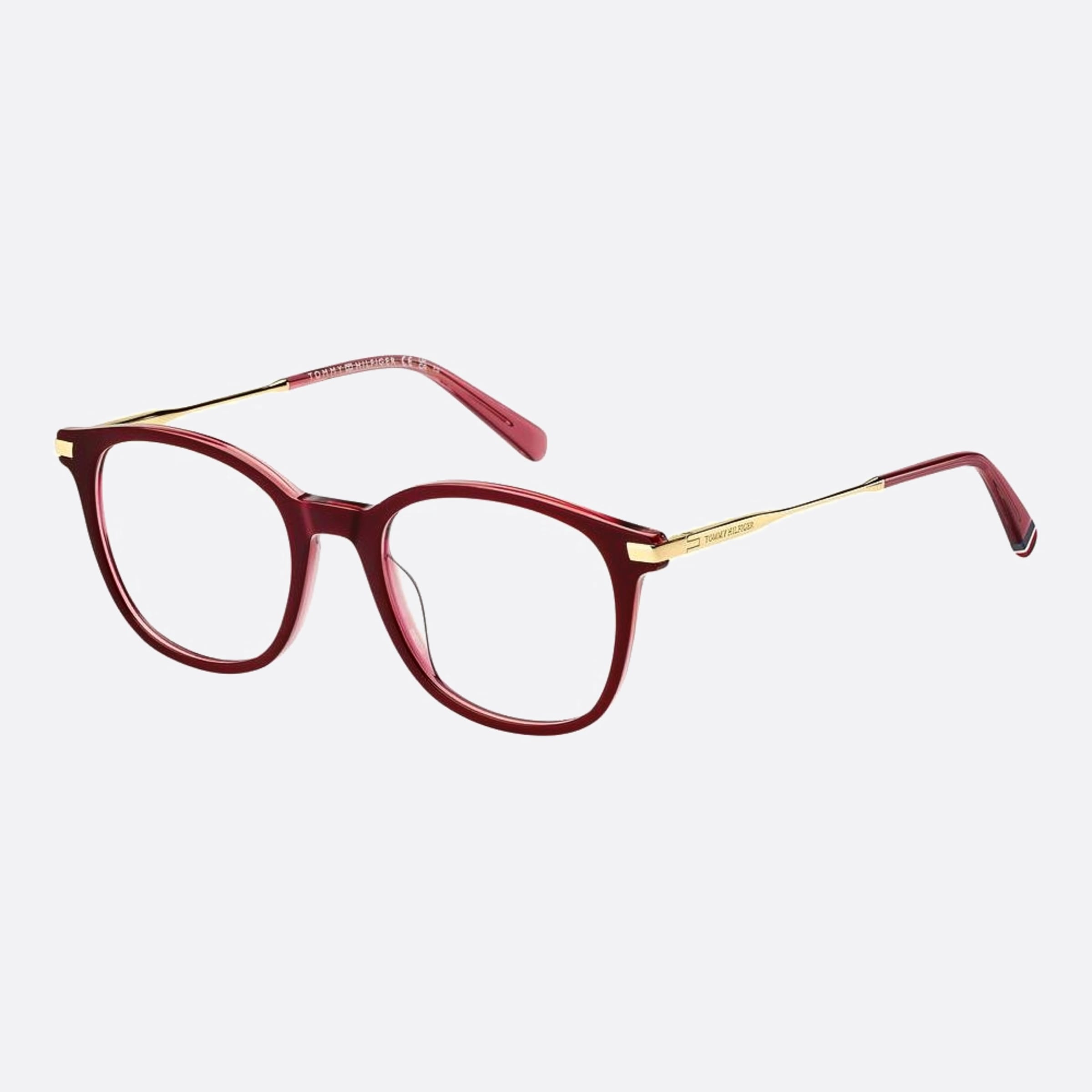 Tommy 50mm Hilfiger 0t5 Red Pilot Women Eyeglasses - Side View