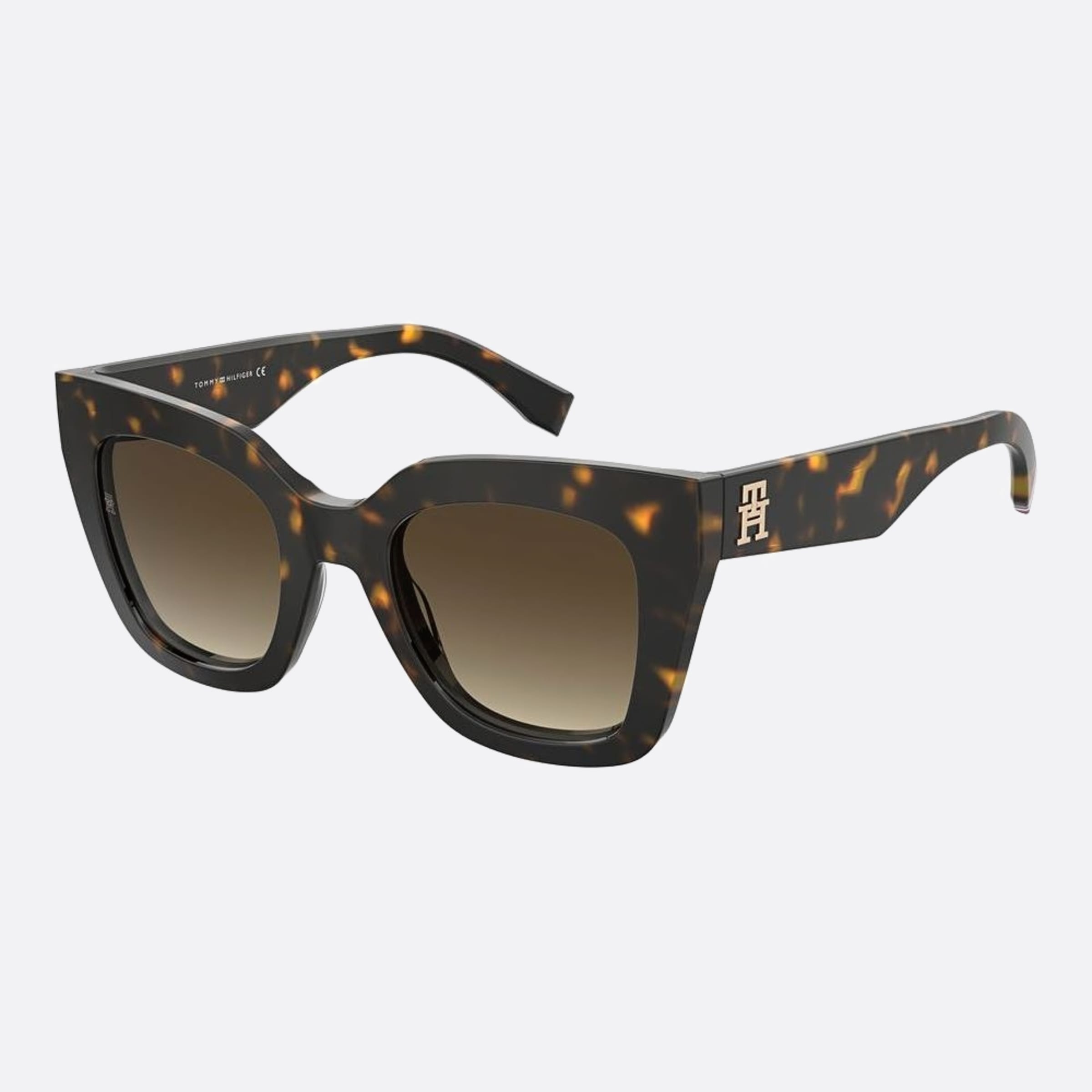 Tommy 50mm Hilfiger Havana Squared Women Sunglasses - Side View