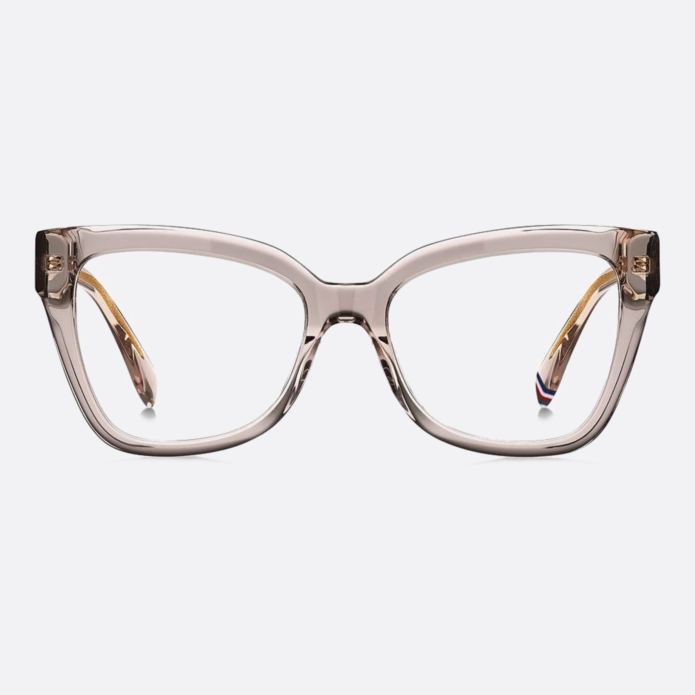 Tommy 53mm Hilfiger Fwm Transparent Geometric Women Eyeglasses - Main View