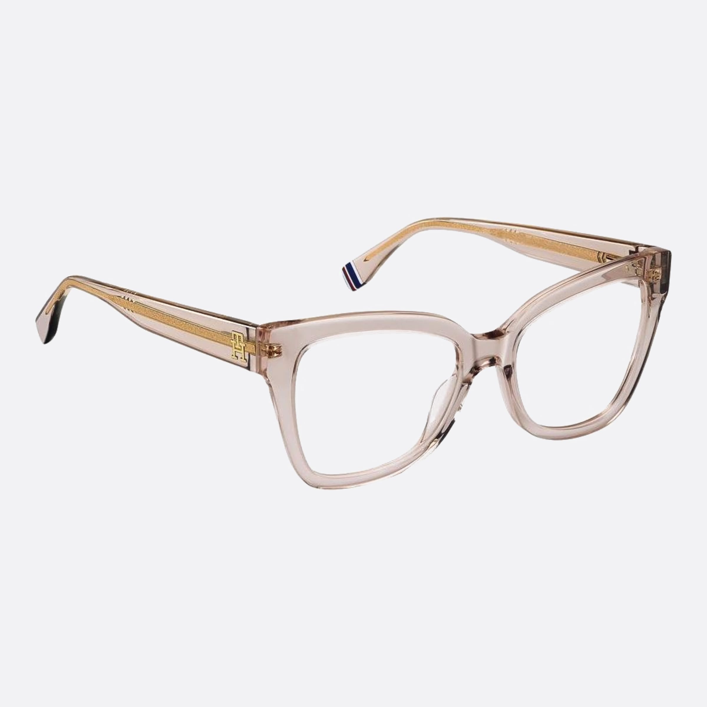 Tommy 53mm Hilfiger Fwm Transparent Geometric Women Eyeglasses - Lifestyle Shot