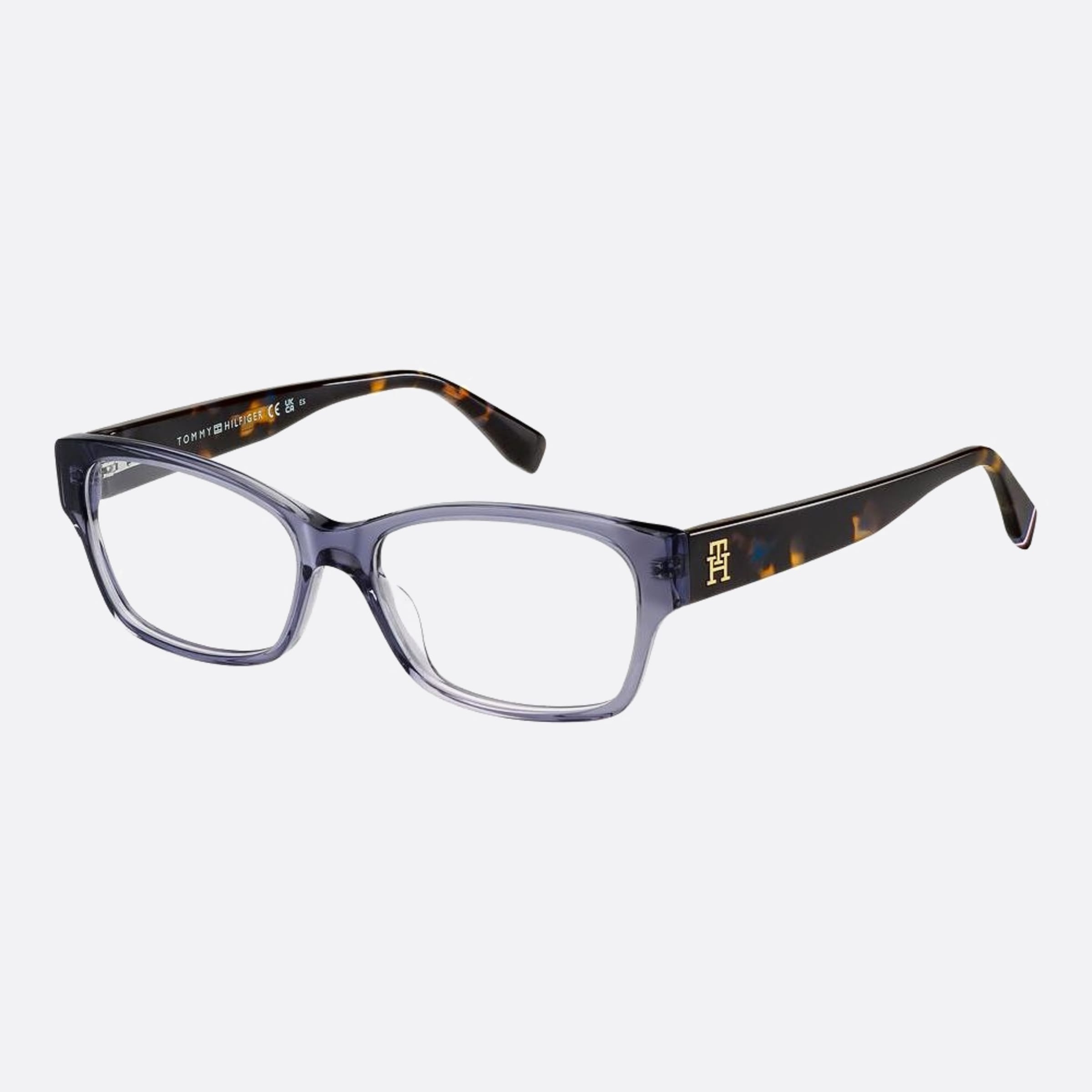 Tommy 54mm Hilfiger Pjp Blue Geometric Women Eyeglasses - Side View
