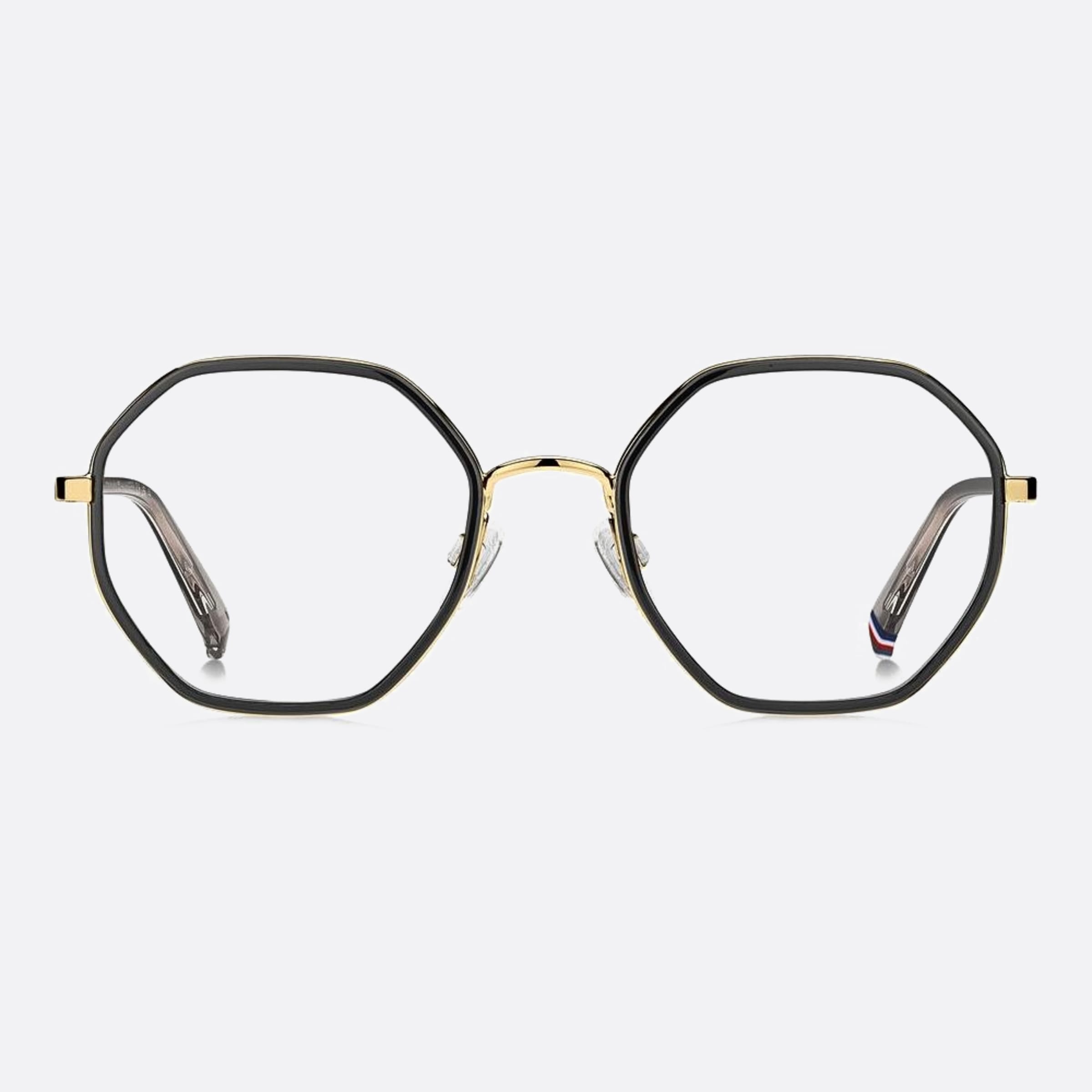 Tommy 51mm Hilfiger Kb7 Grey Geometric Women Eyeglasses - Main View