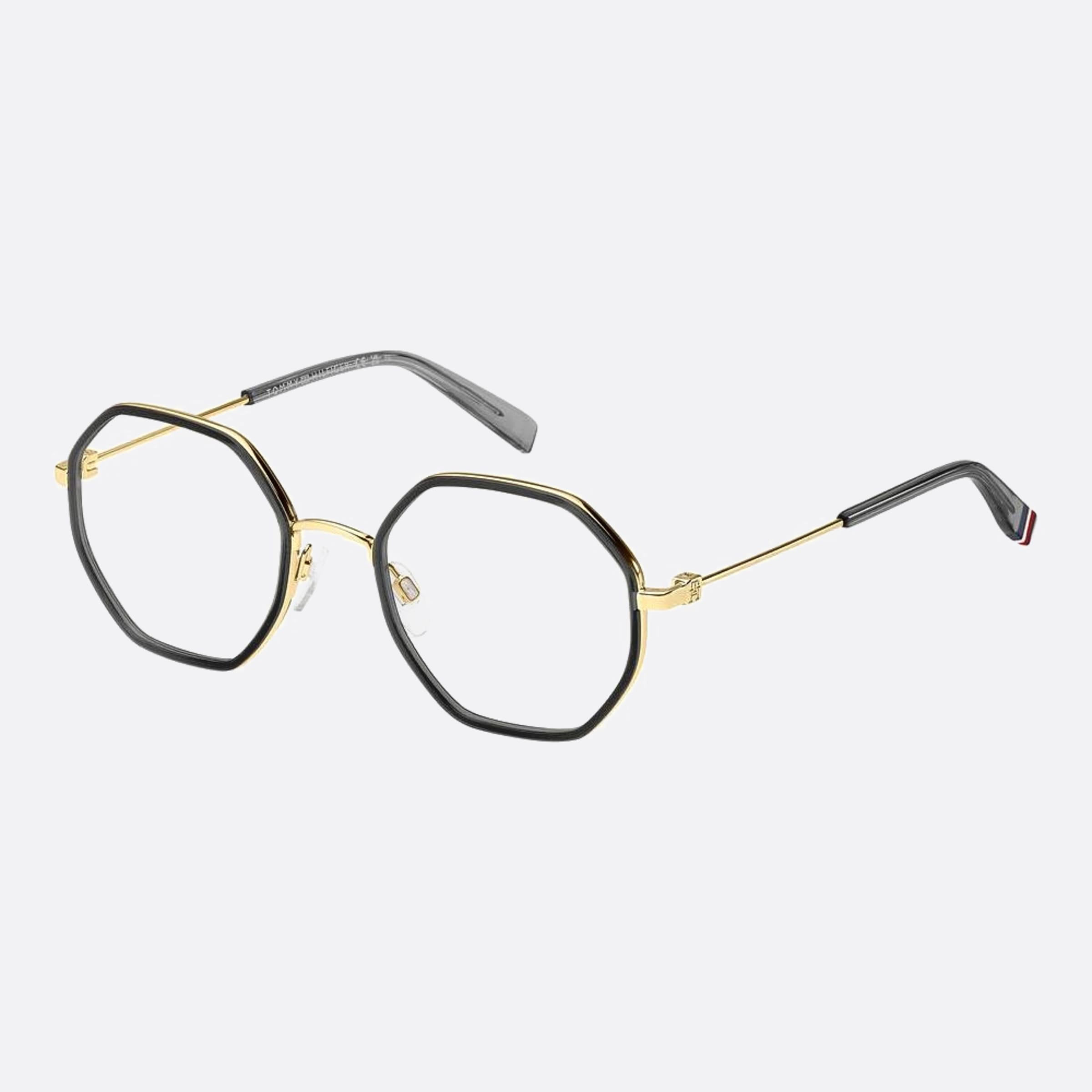 Tommy 51mm Hilfiger Kb7 Grey Geometric Women Eyeglasses - Side View
