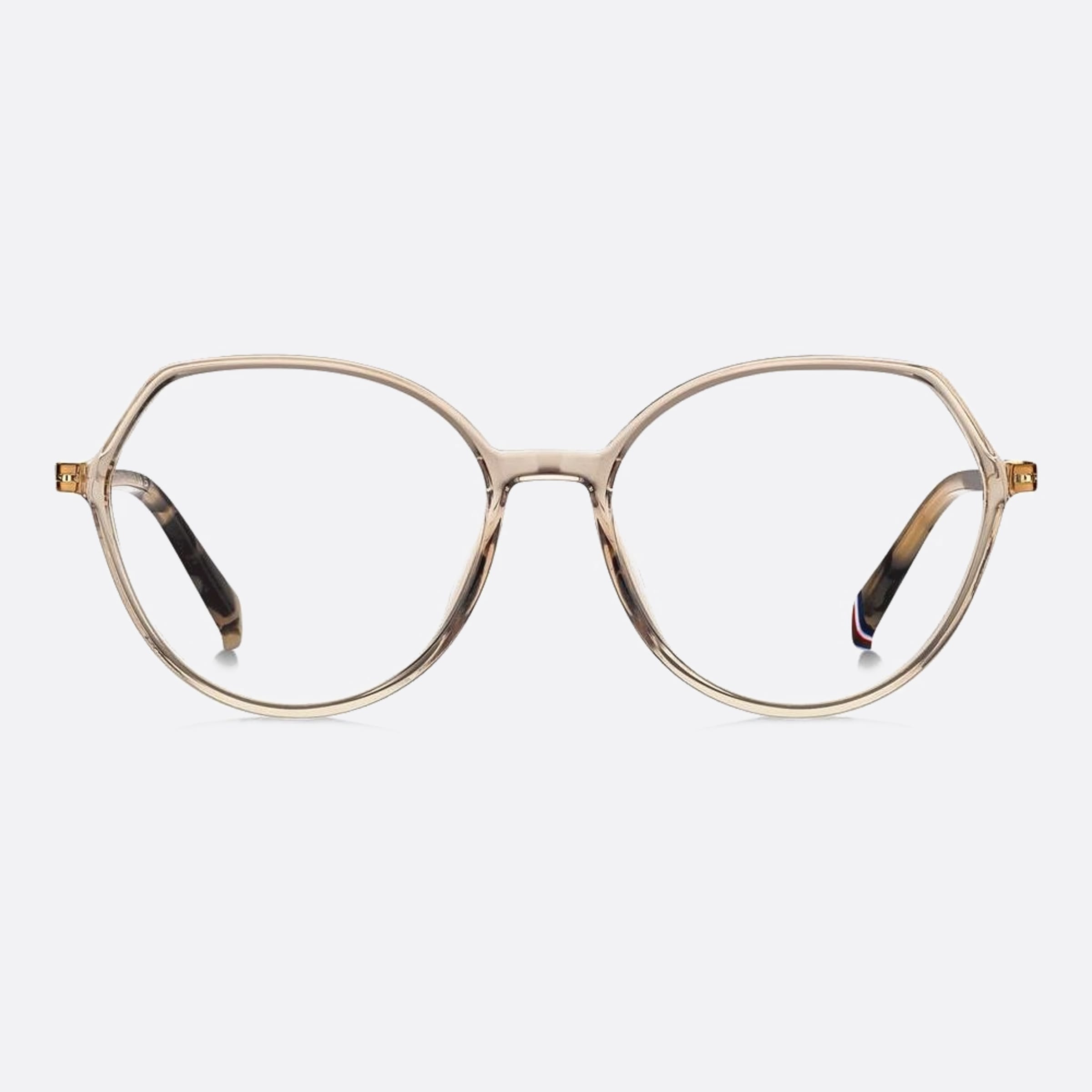 Tommy 54mm Hilfiger Fwm Brown Geometric Women Eyeglasses - Main View