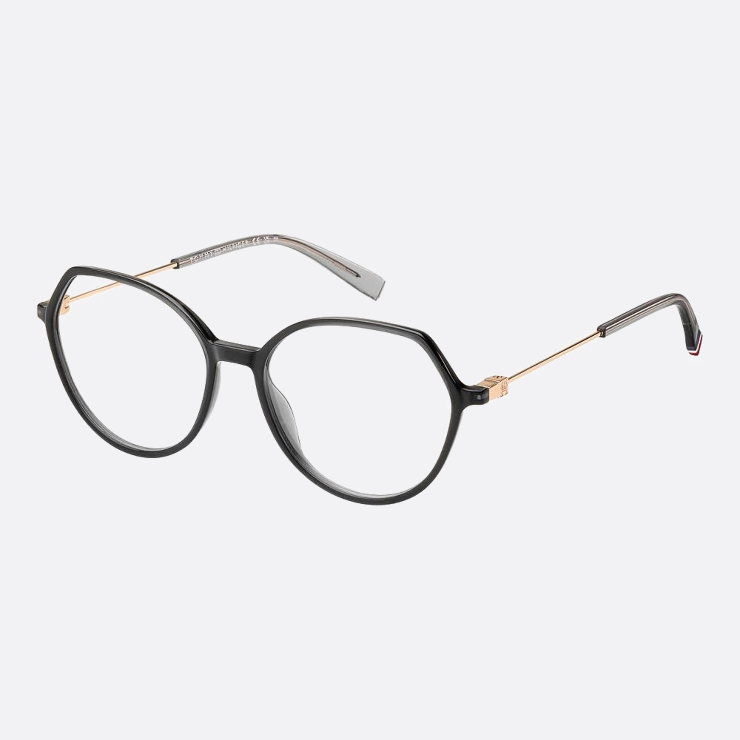 Tommy 54mm Hilfiger Kb7 Grey Geometric Women Eyeglasses - Side View