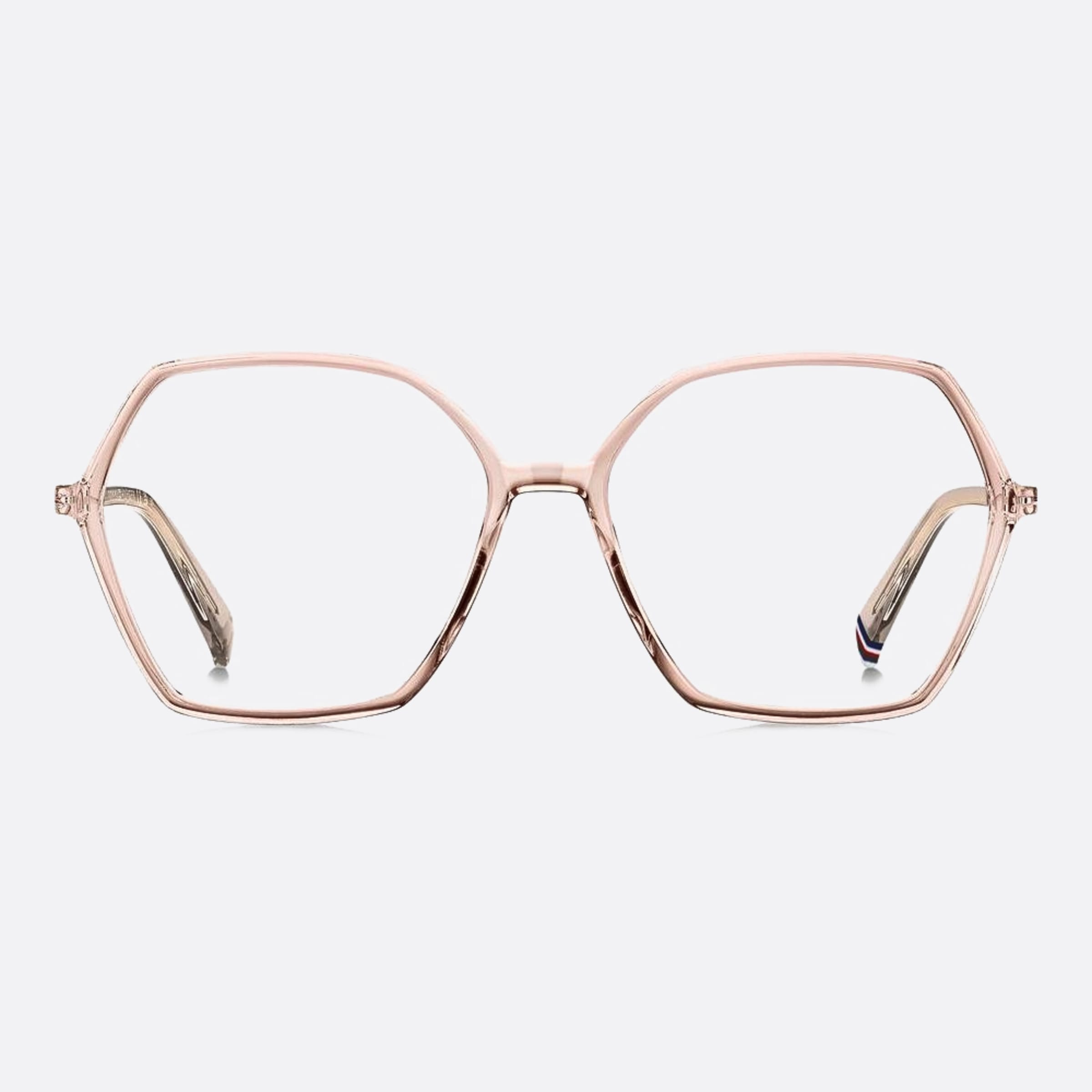 Tommy 55mm Hilfiger 35j Pink Geometric Women Eyeglasses - Main View