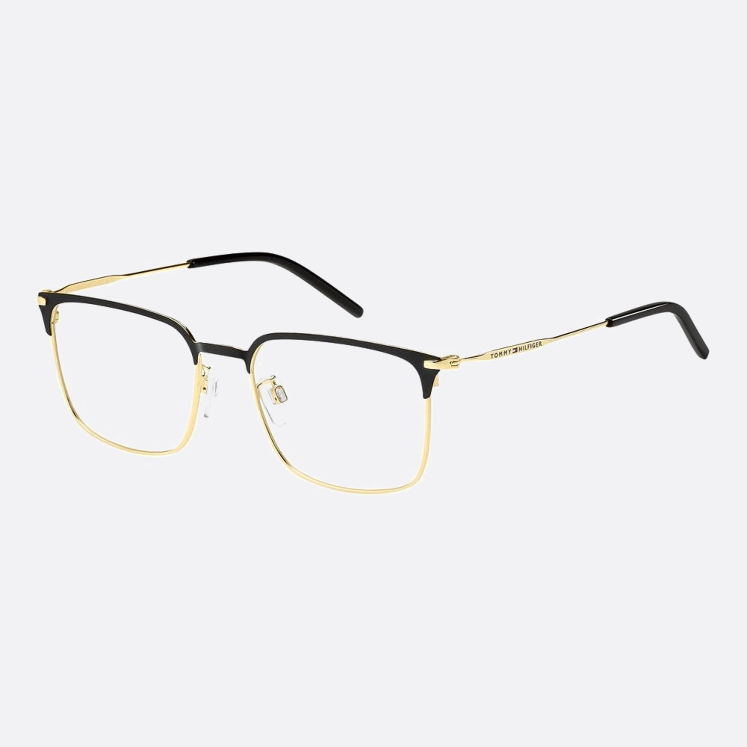 Tommy 54mm Hilfiger I46 Black Squared Men Eyeglasses - Side View