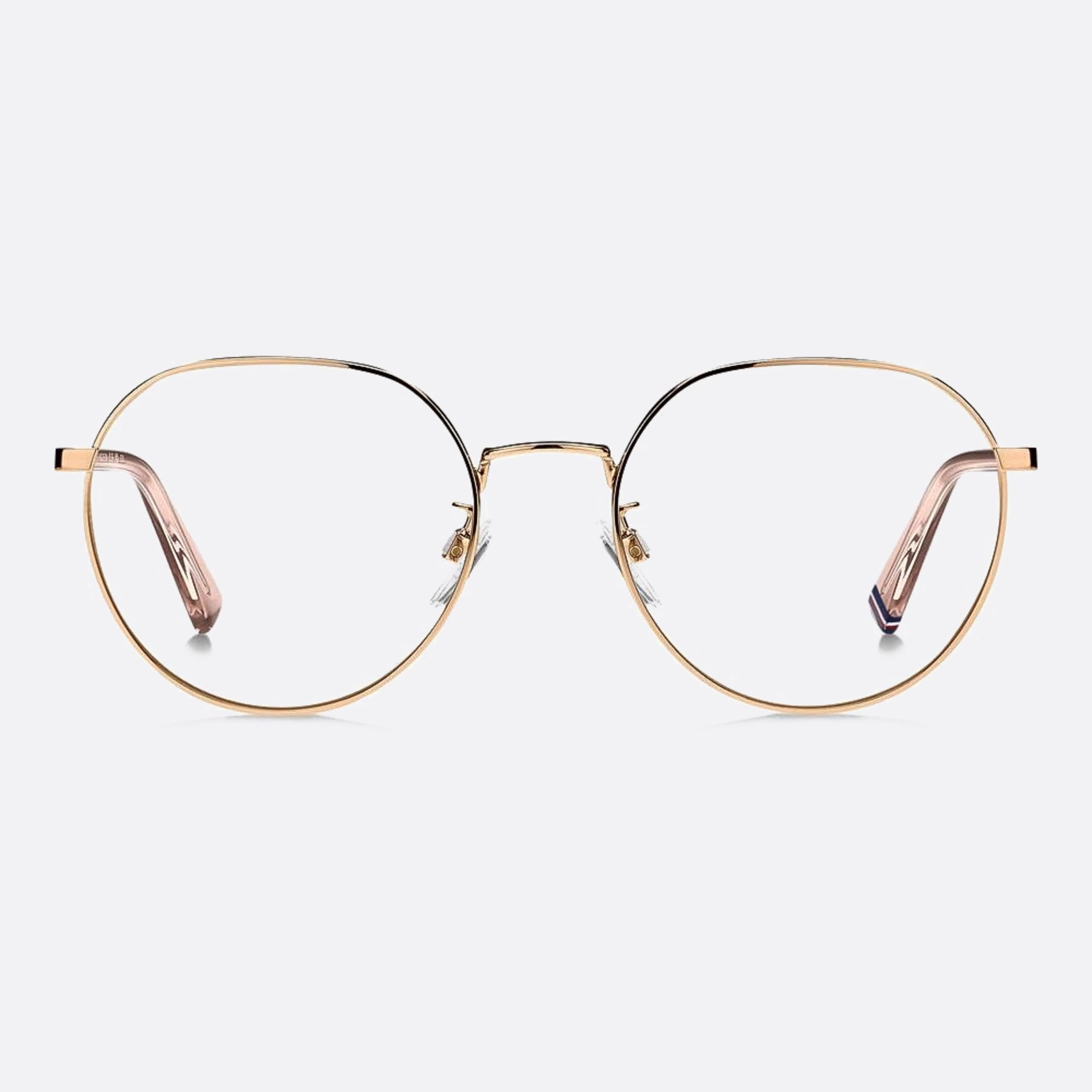 Tommy 54mm Hilfiger Ddb Gold Round Women Eyeglasses - Main View