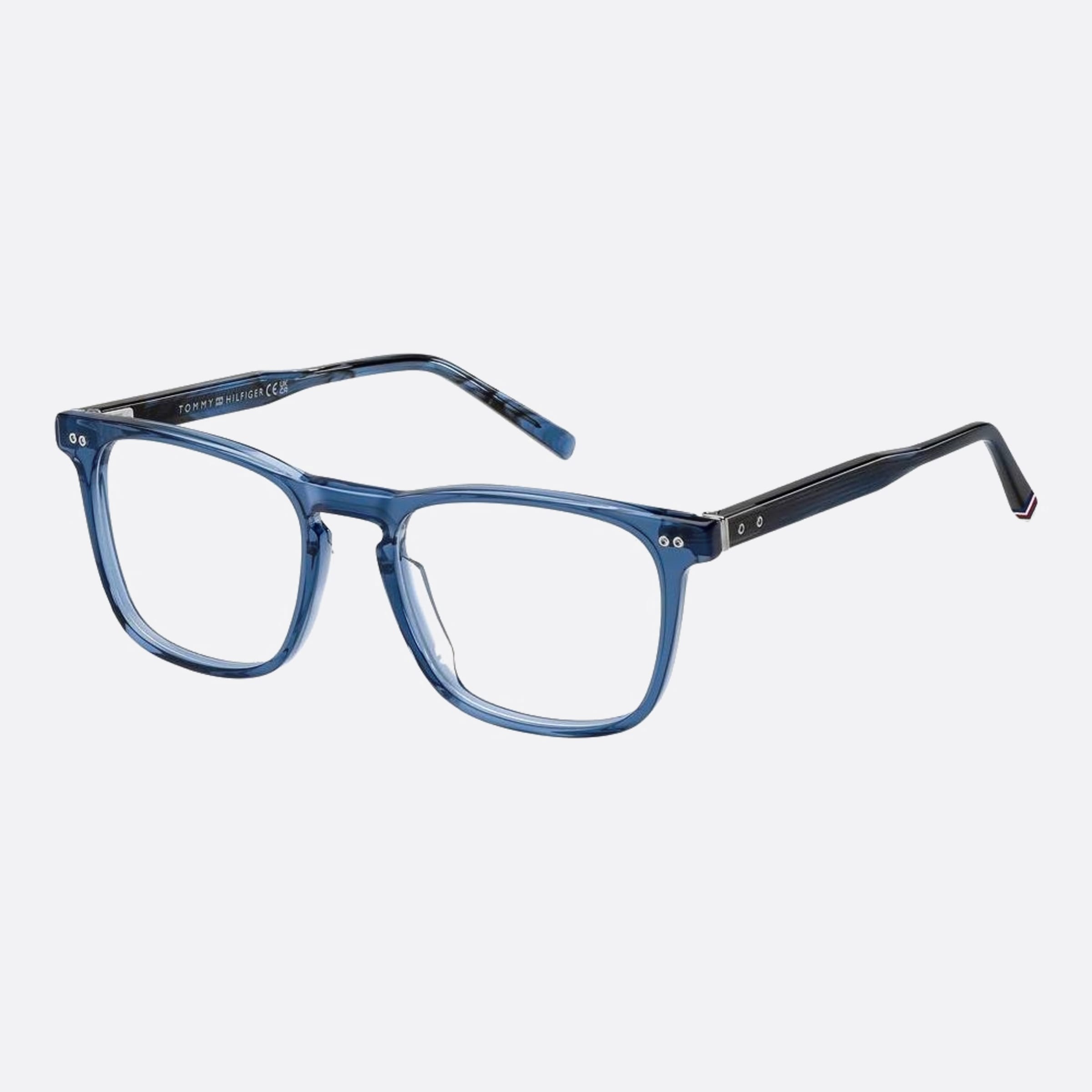 Tommy 53mm Hilfiger Pjp Blue Squared Men Eyeglasses - Side View