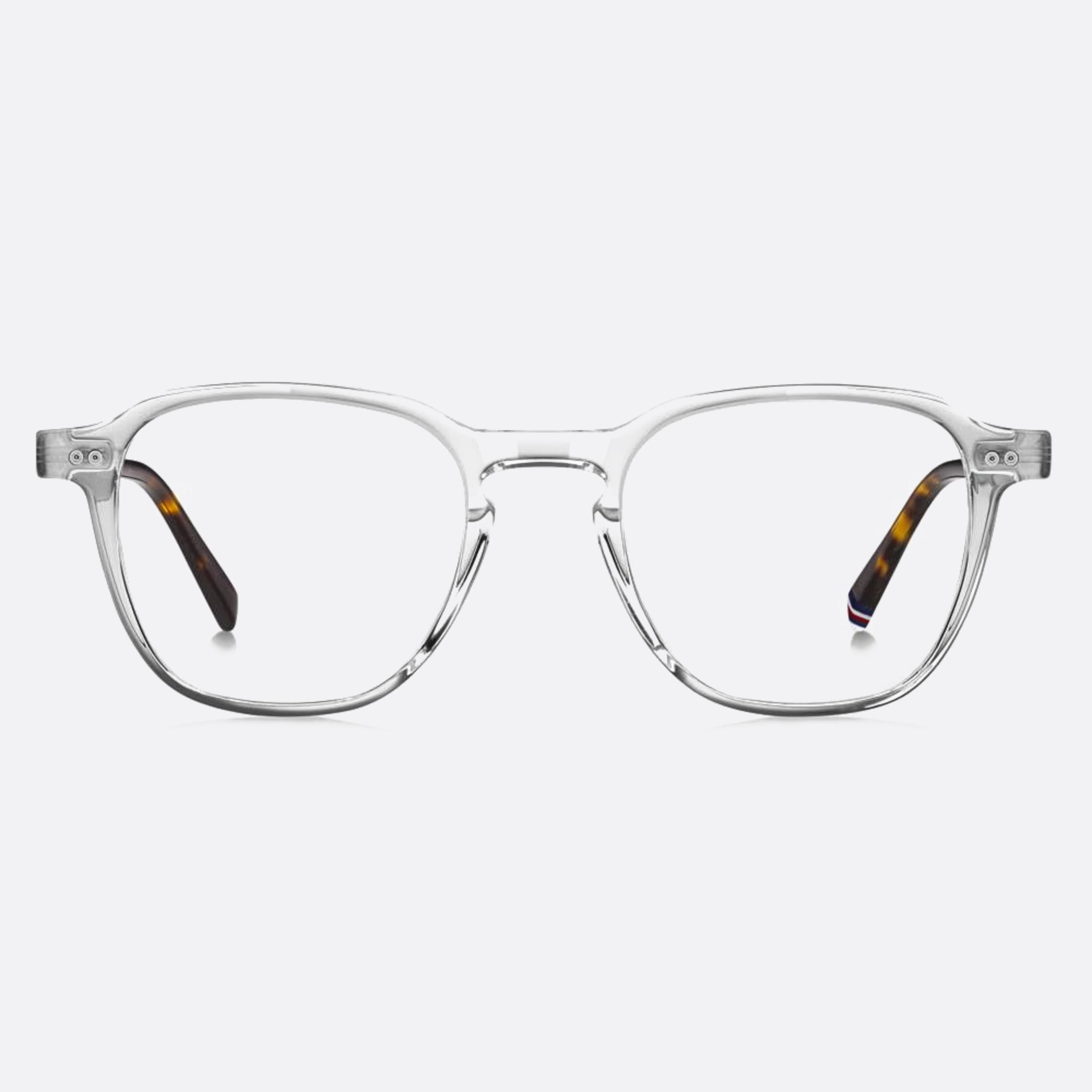 Tommy 49mm Hilfiger Transparent Pantos Men Eyeglasses - Main View
