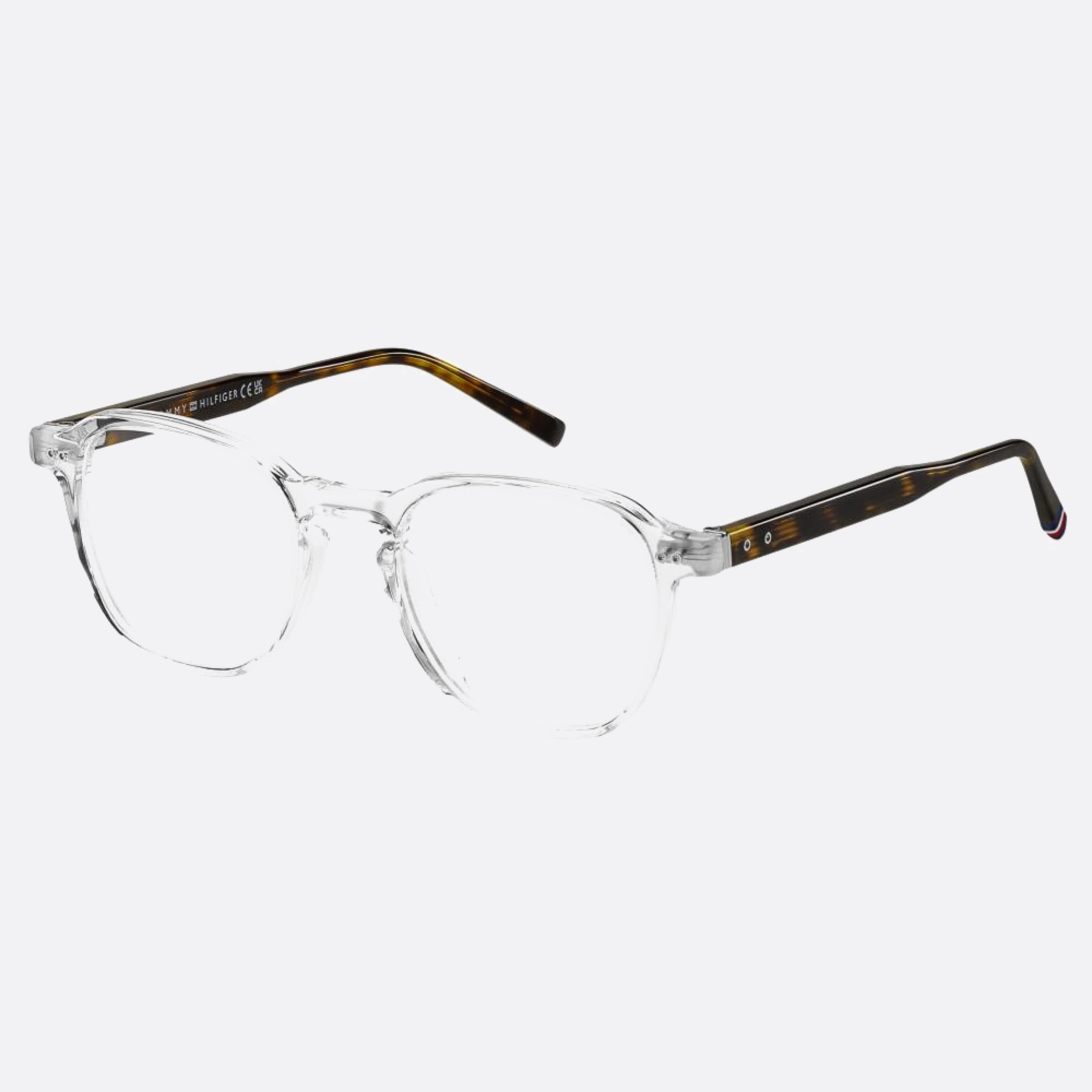 Tommy 49mm Hilfiger Transparent Pantos Men Eyeglasses - Side View