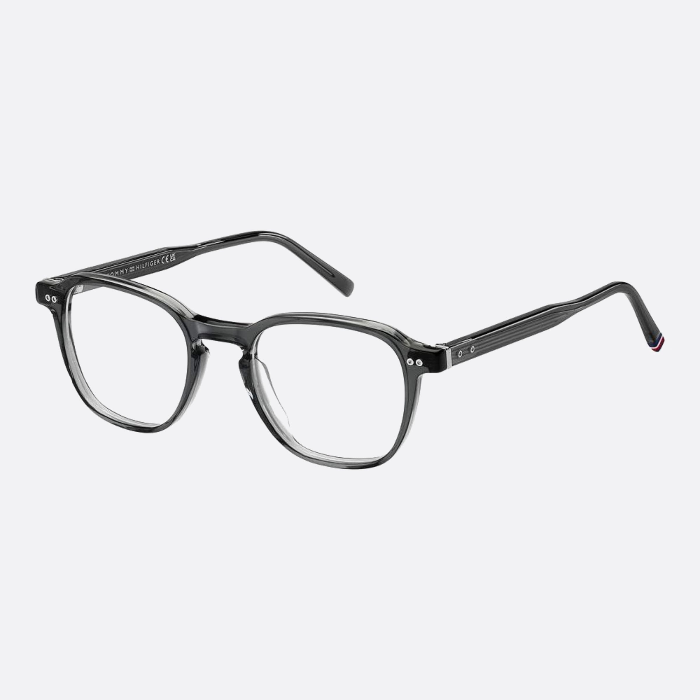 Tommy 49mm Hilfiger Kb7 Grey Pantos Men Eyeglasses - Side View