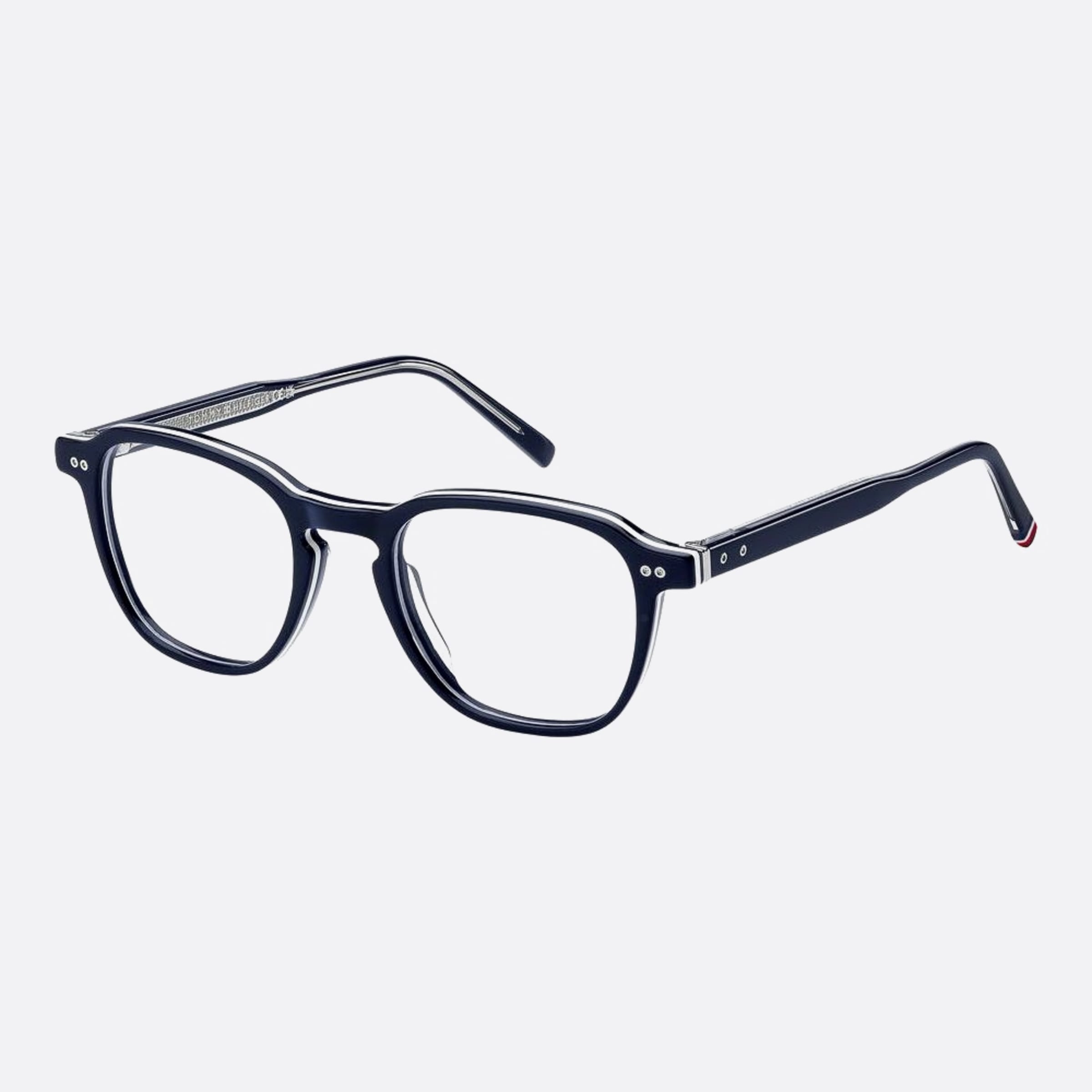 Tommy 49mm Hilfiger Pjp Blue Pantos Men Eyeglasses - Side View