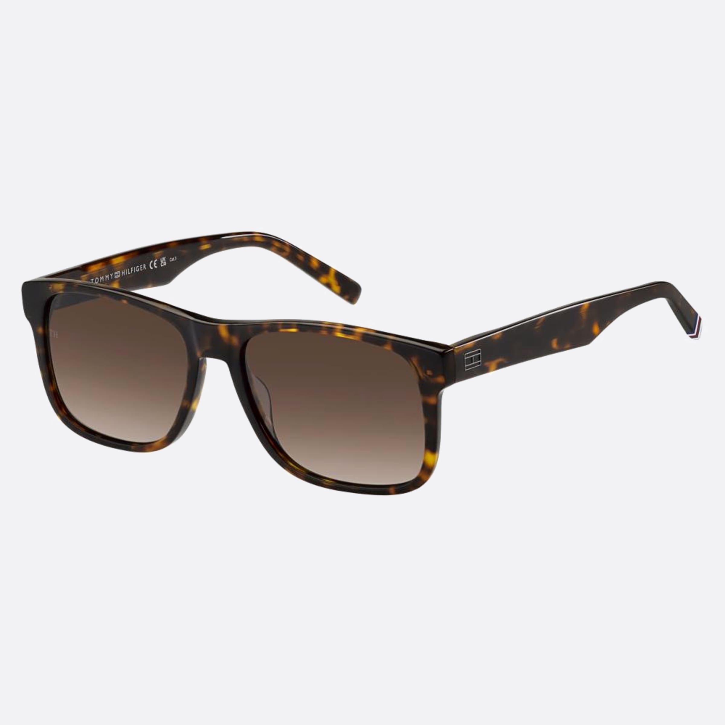 Tommy 57mm Hilfiger Havana Squared Men Sunglasses - Side View
