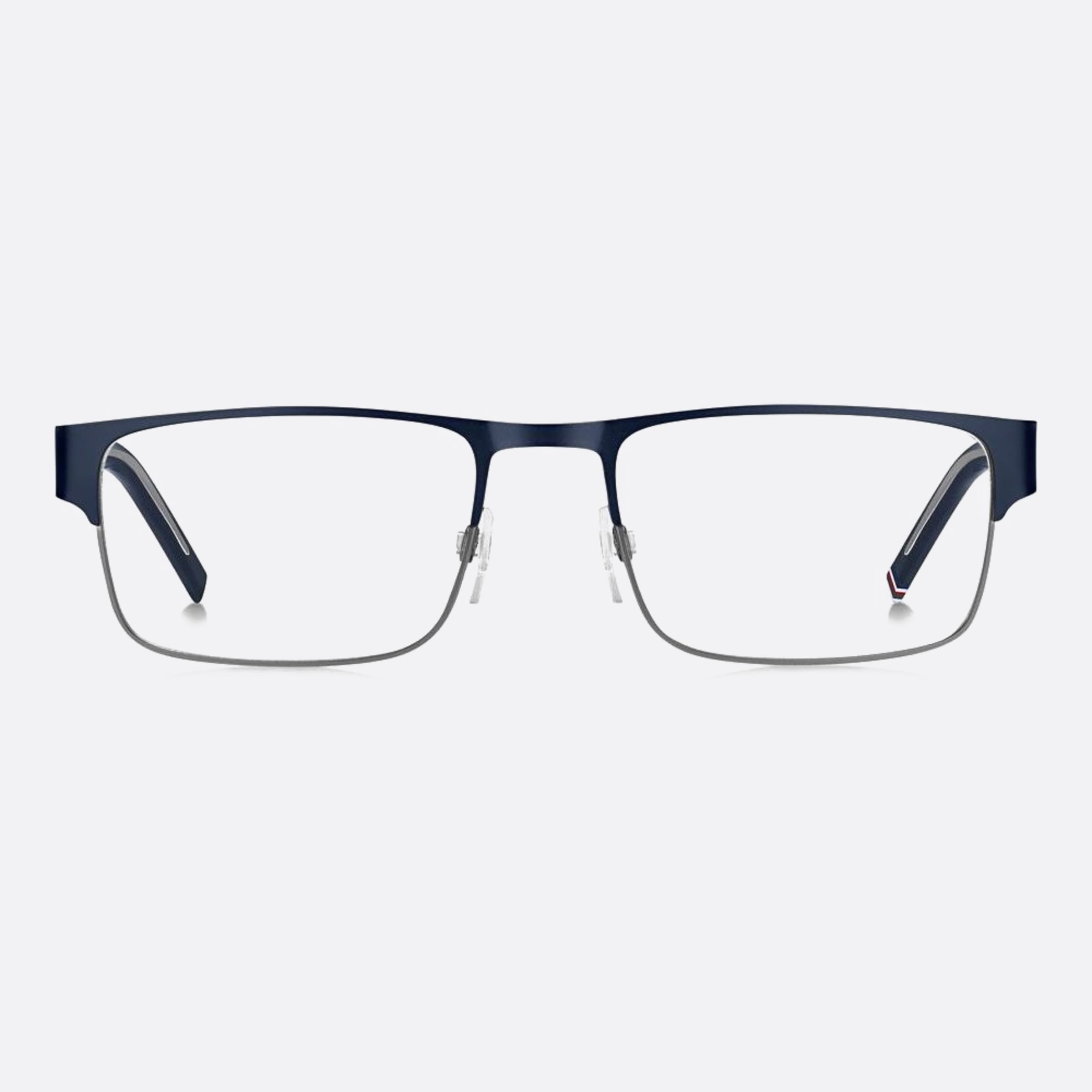 Tommy 55mm Hilfiger Ku0 Blue Rectangle Men Eyeglasses - Main View