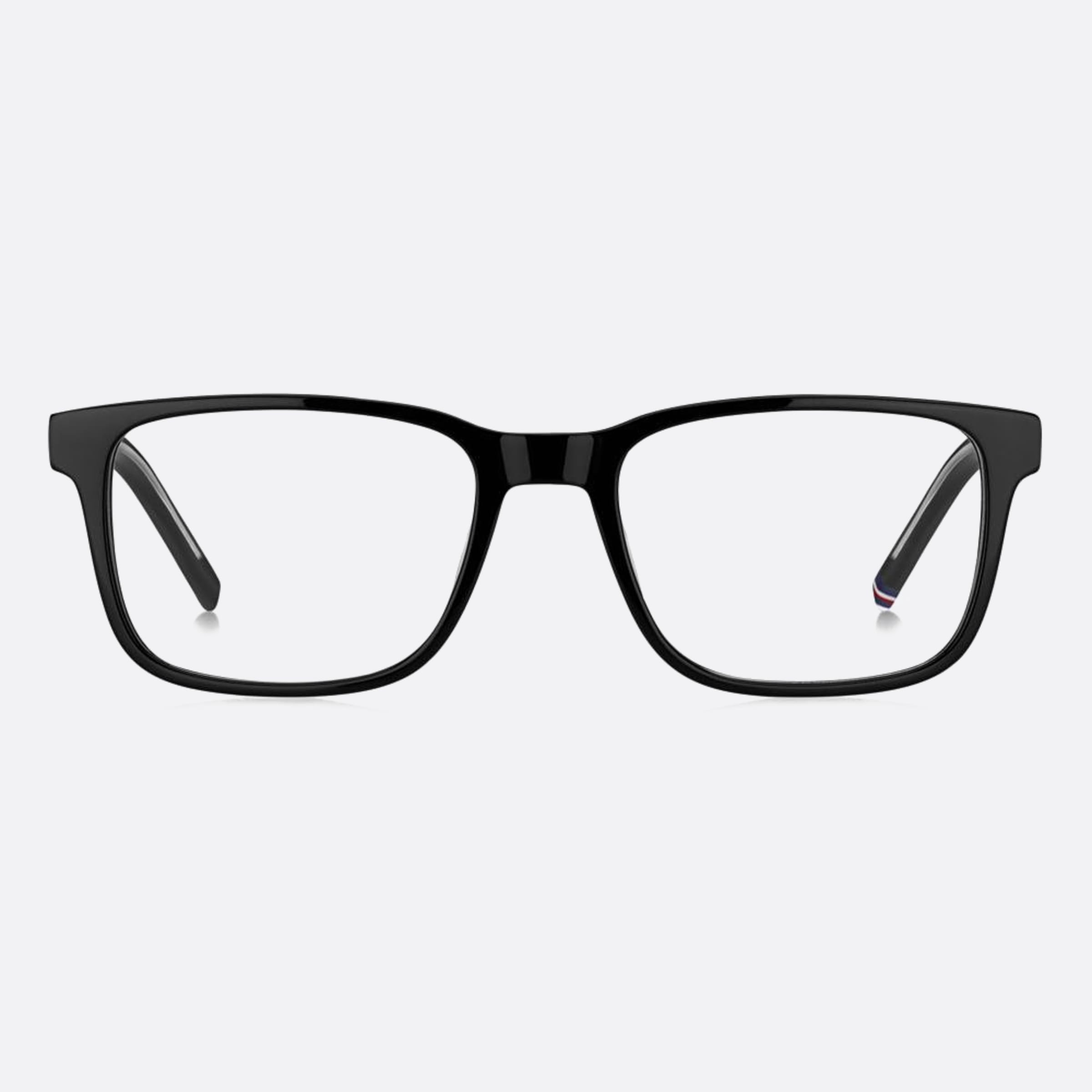 Tommy 54mm Hilfiger Black Squared Men Eyeglasses - Main View