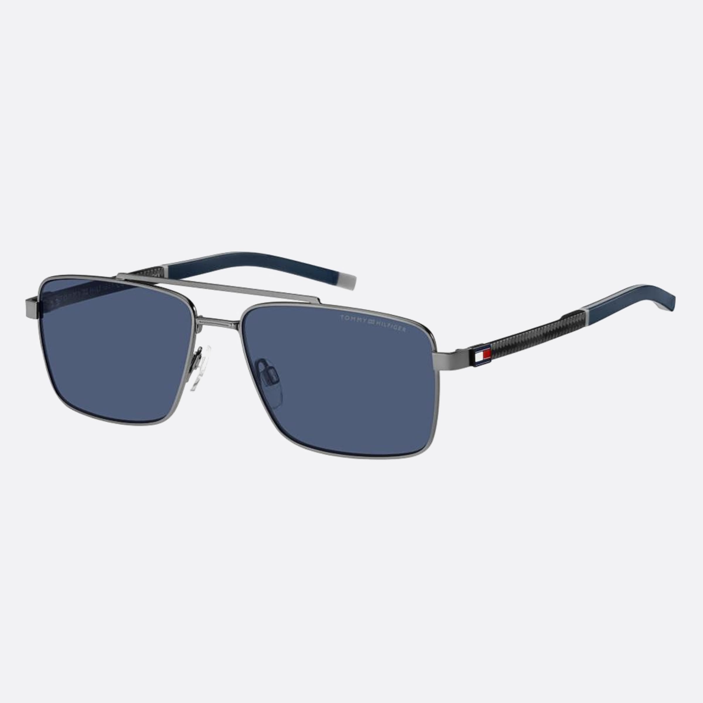 Tommy 58mm Hilfiger R80 Transparent Rectangle Men Sunglasses - Side View