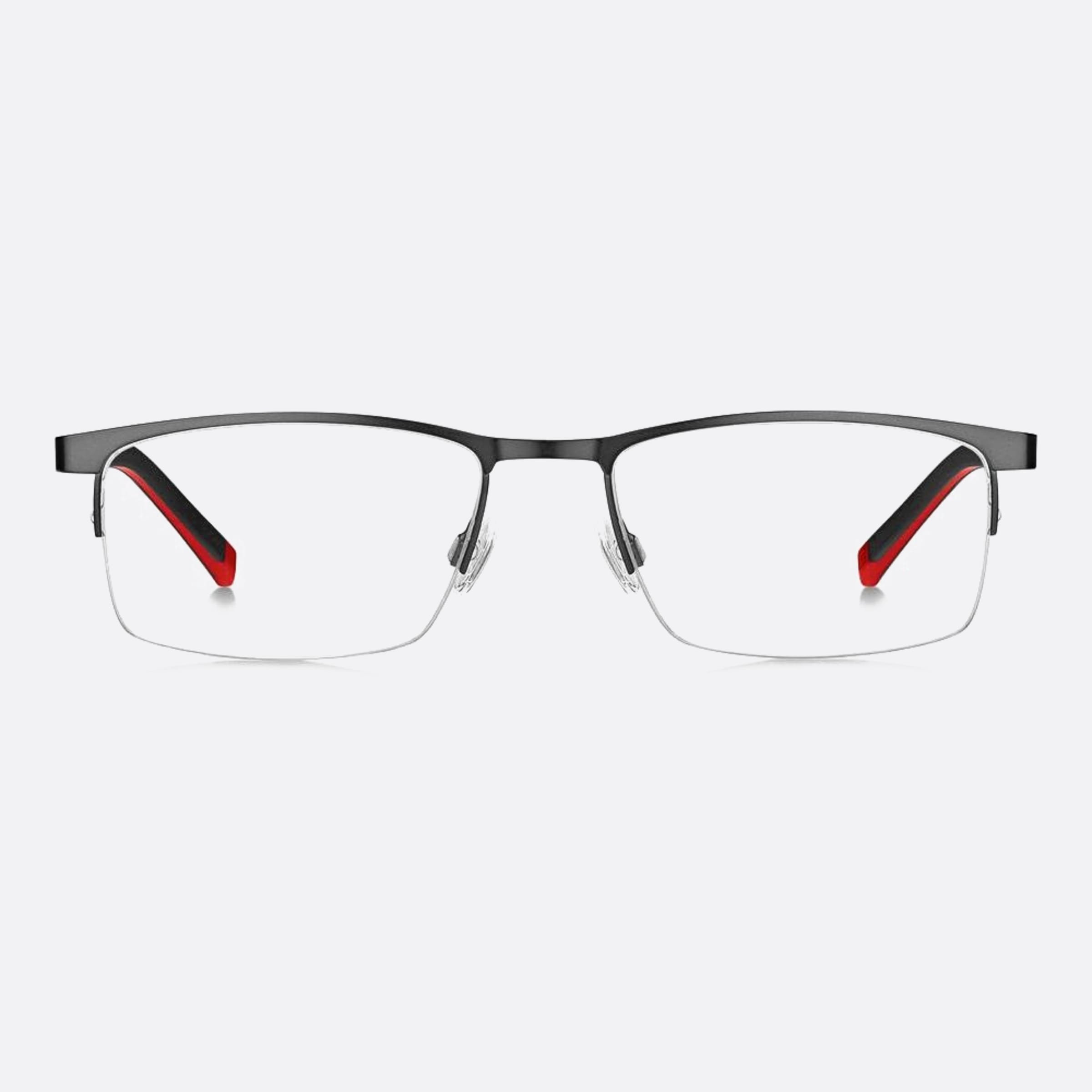Tommy 54mm Hilfiger Svk Ruthenium Rectangle Men Eyeglasses - Main View
