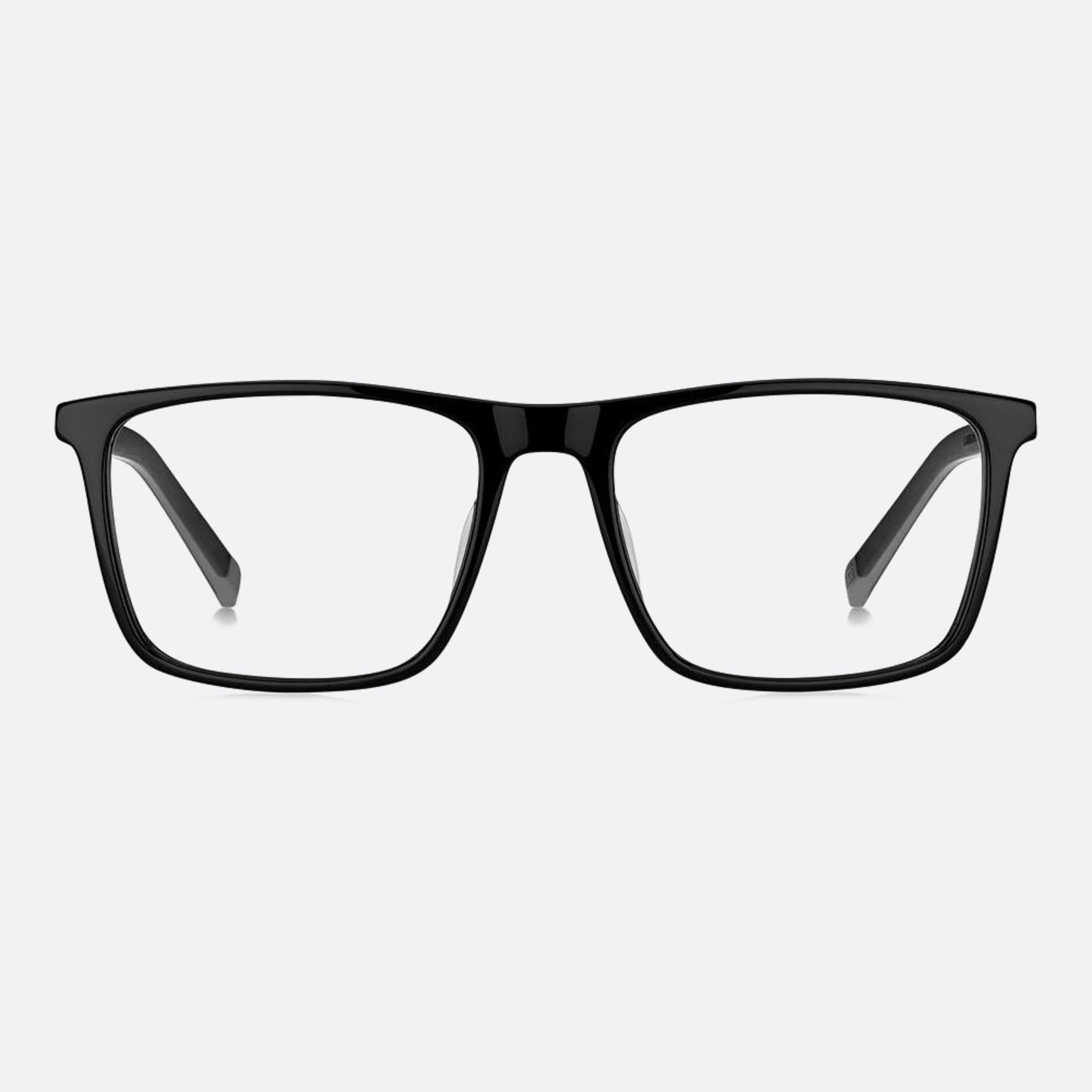 Tommy 53mm Hilfiger Black Rectangle Men Eyeglasses - Main View