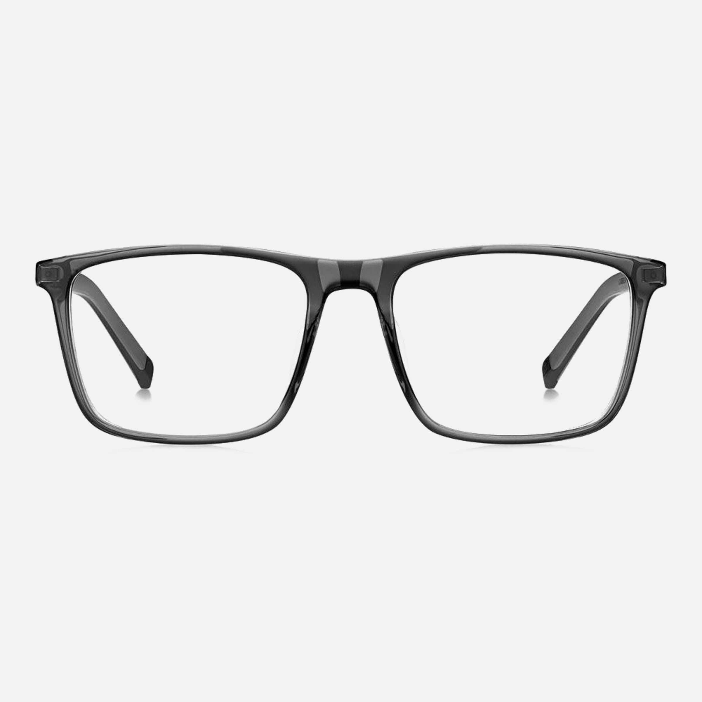 Tommy 55mm Hilfiger Kb7 Grey Rectangle Men Eyeglasses - Main View