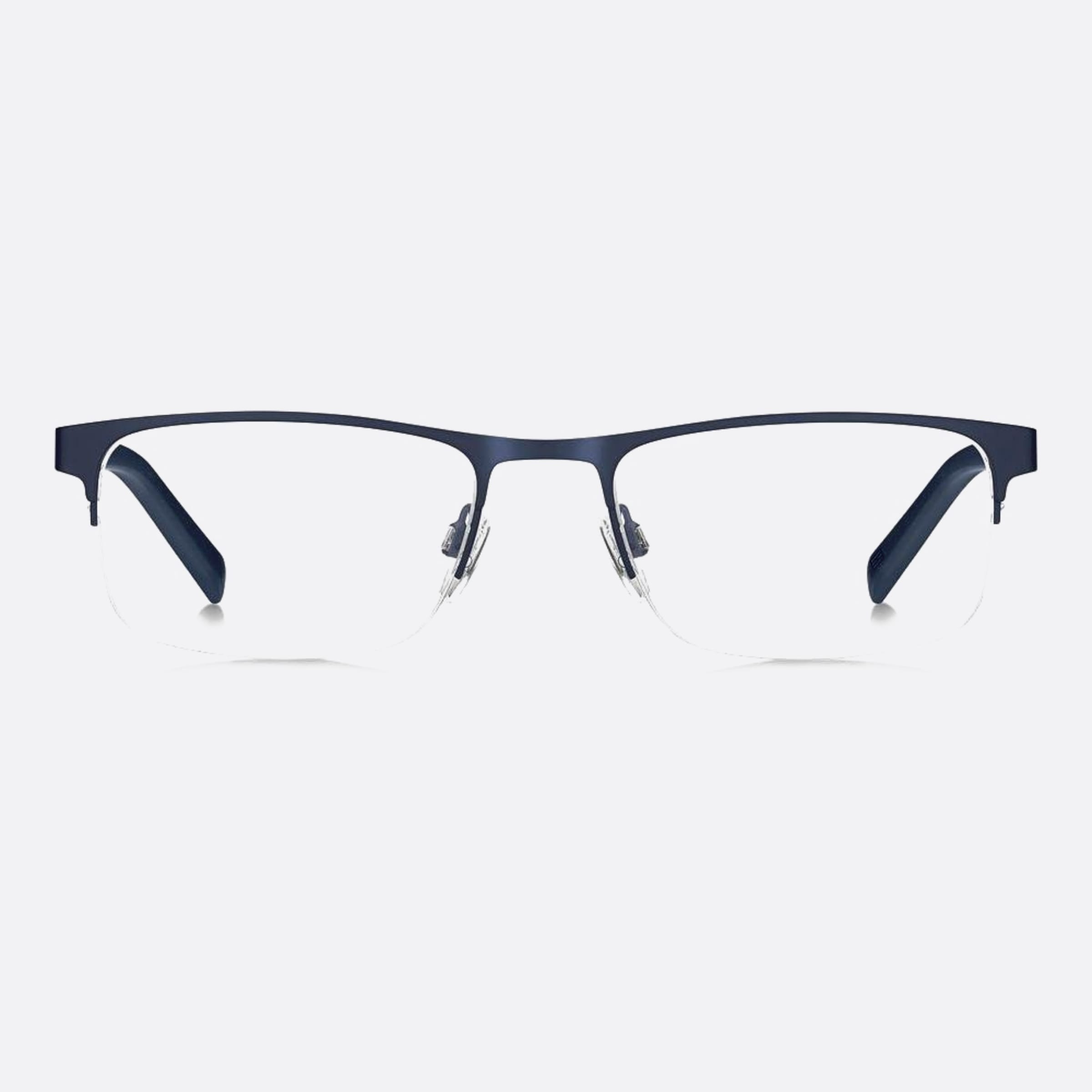 Tommy 54mm Hilfiger Fll Blue Rectangle Men Eyeglasses - Main View