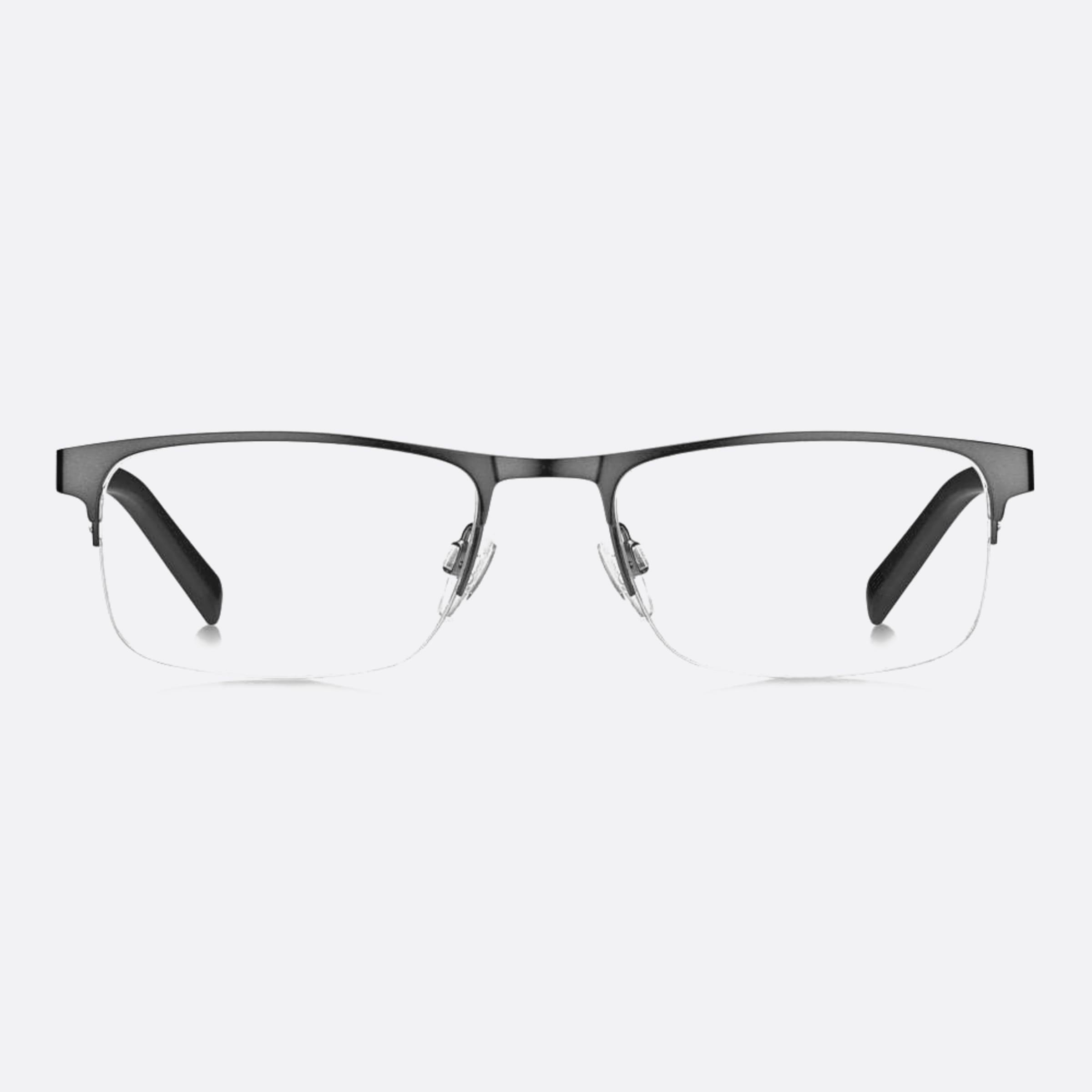 Tommy 54mm Hilfiger R80 Ruthenium Rectangle Men Eyeglasses - Main View
