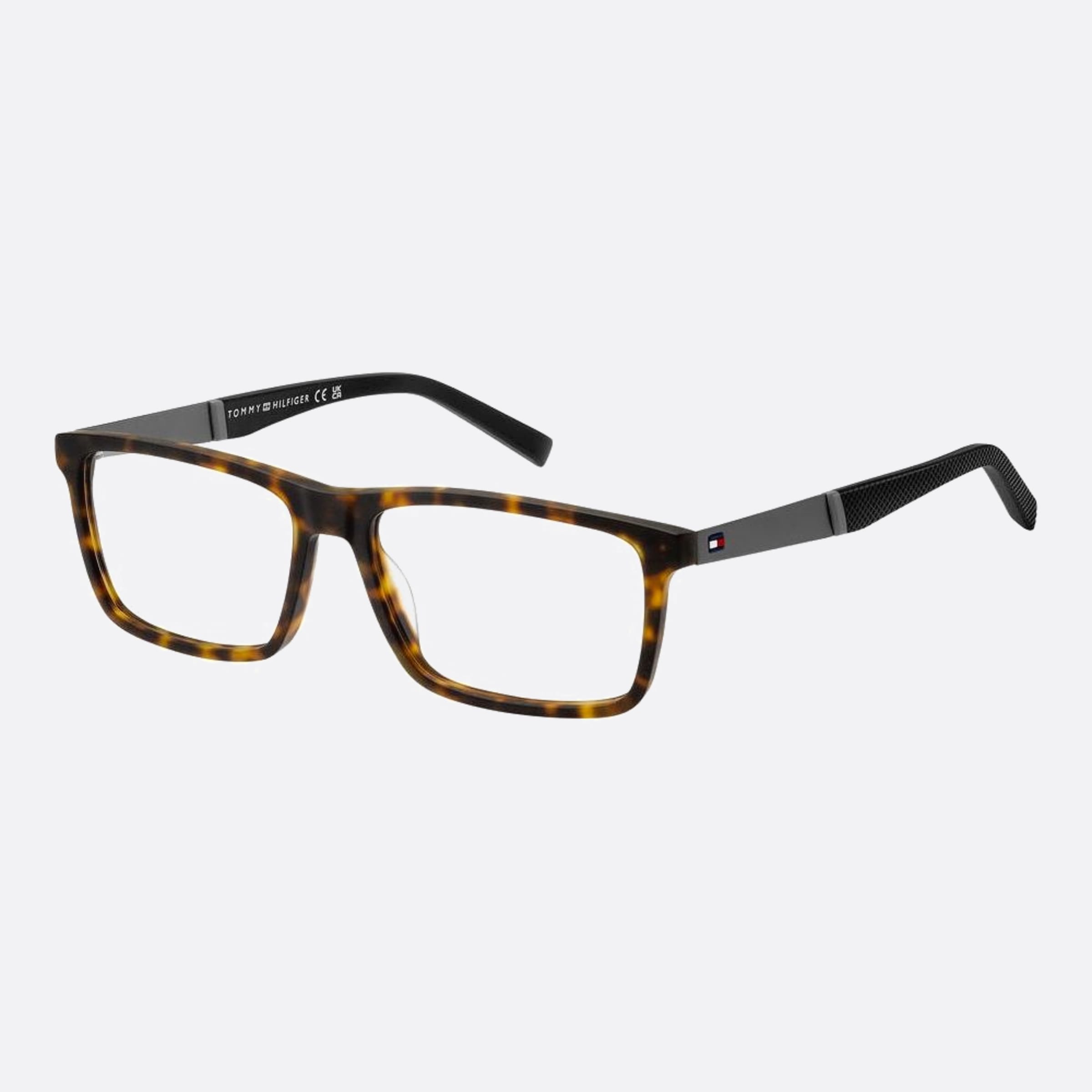 Tommy 55mm Hilfiger N9p Havana Rectangle Men Eyeglasses - Side View