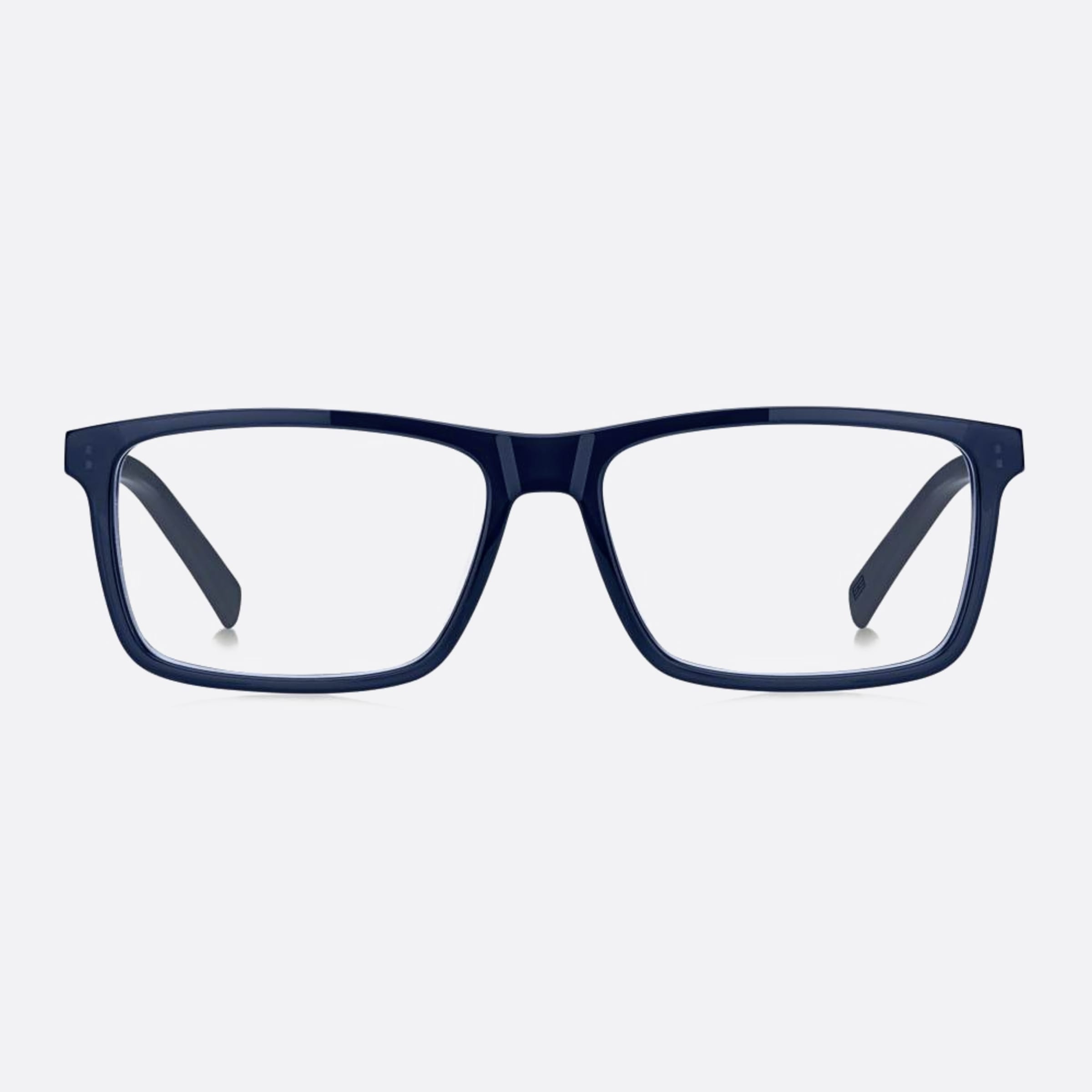 Tommy 55mm Hilfiger Pjp Blue Rectangle Men Eyeglasses - Main View