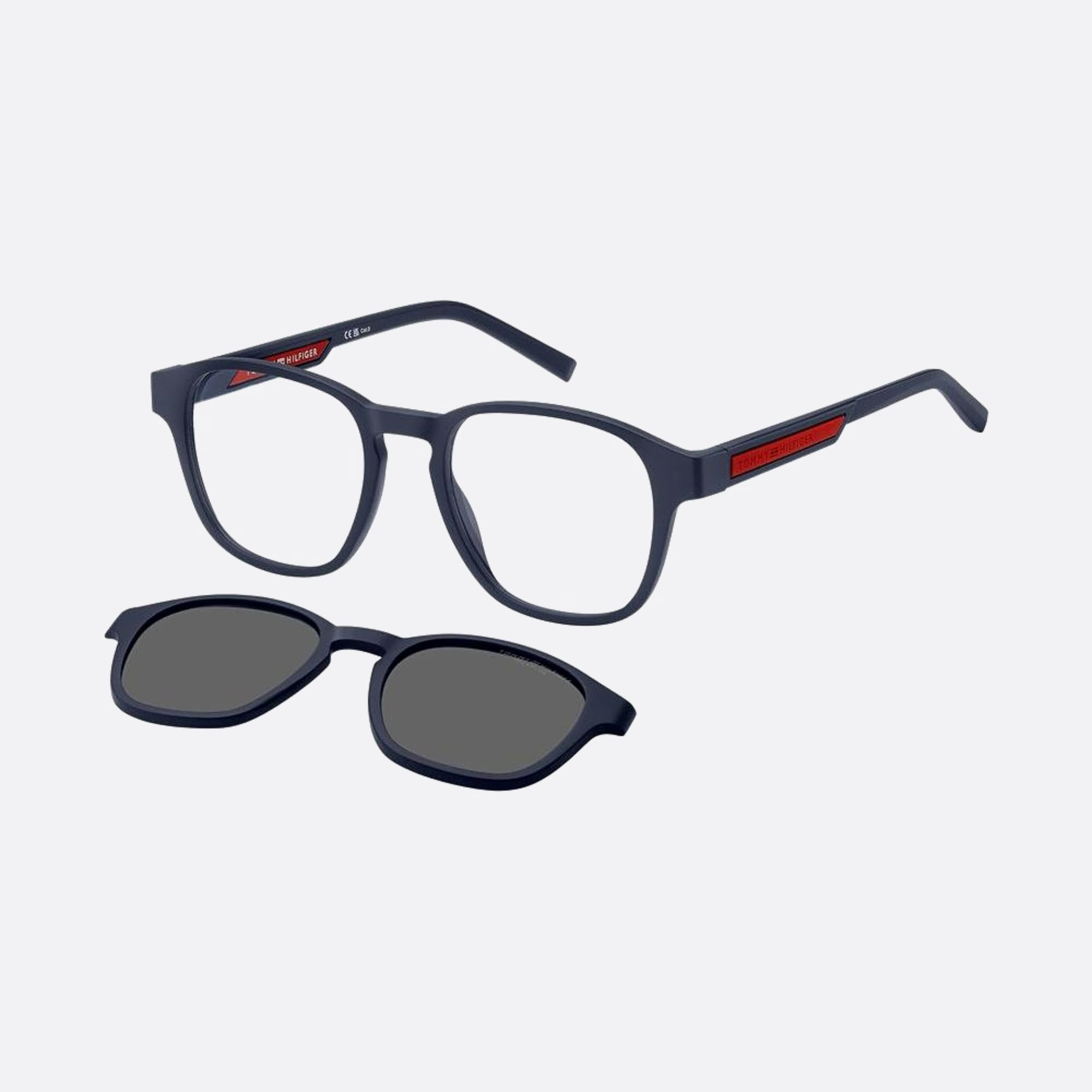 Tommy 50mm Hilfiger Fll Blue Squared Men Sunglasses - Side View