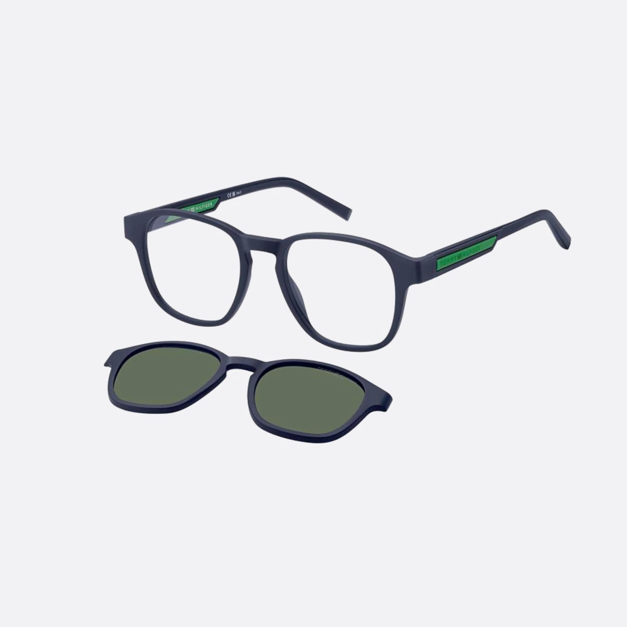 Tommy 50mm Hilfiger Fll Blue Squared Men Sunglasses - Side View
