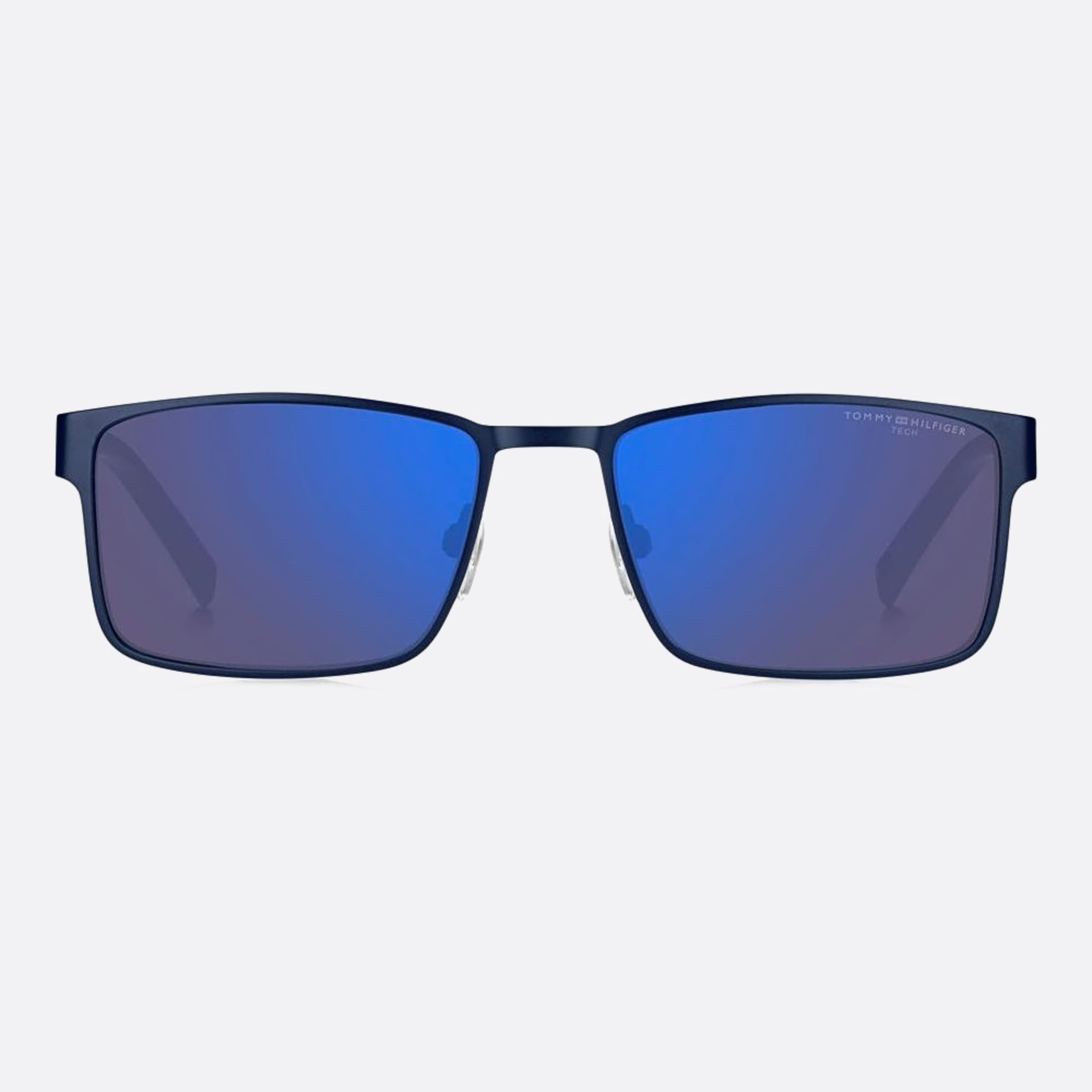Tommy 57mm Hilfiger Fll Blue Rectangle Men Sunglasses - Main View