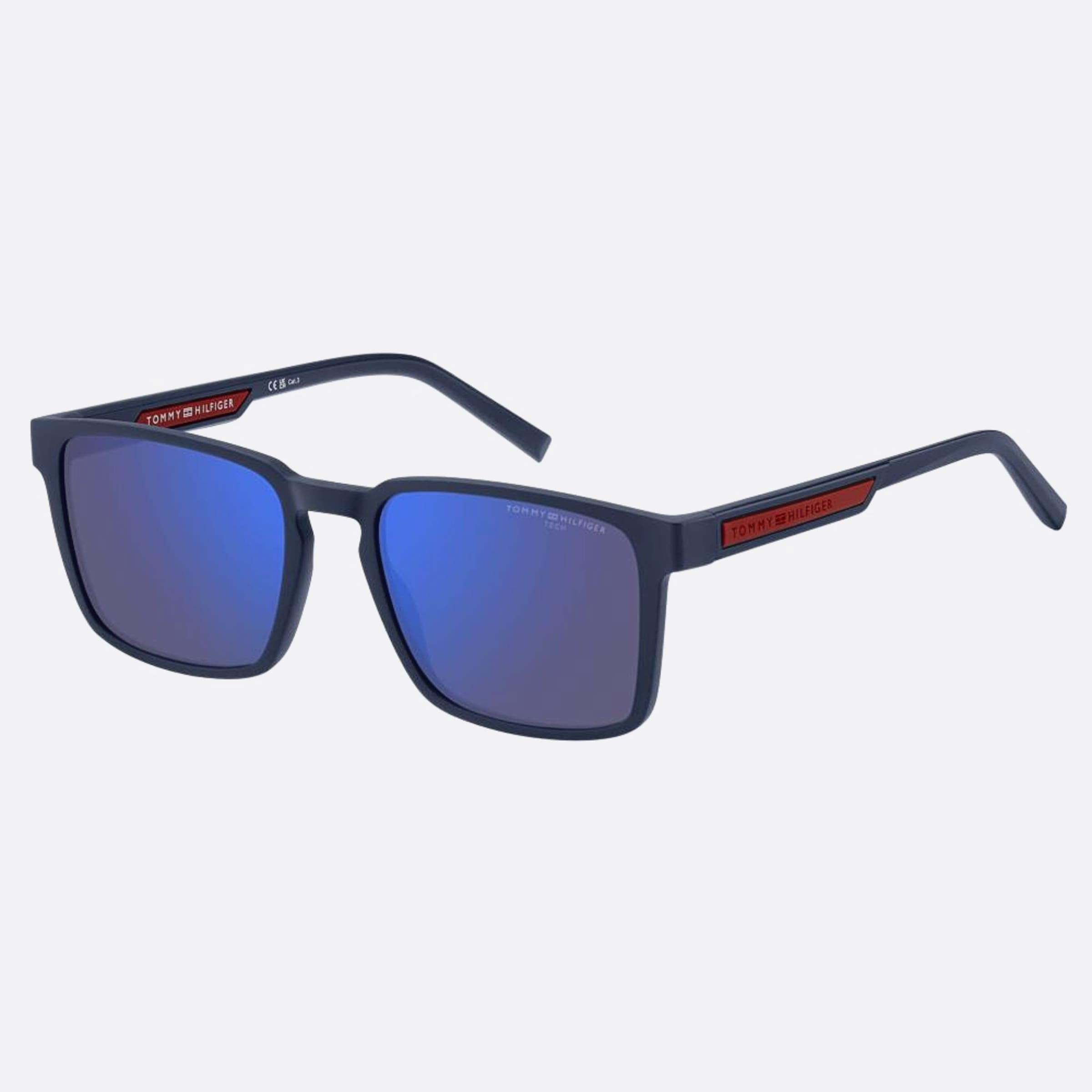 Tommy 55mm Hilfiger Fll Blue Squared Men Sunglasses - Side View
