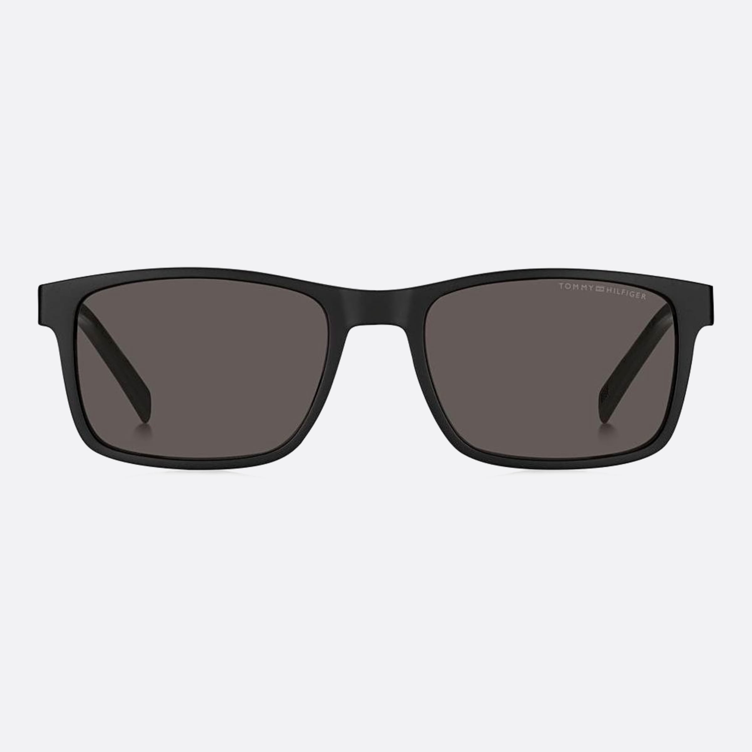 Tommy 56mm Hilfiger Black Rectangle Men Sunglasses - Main View