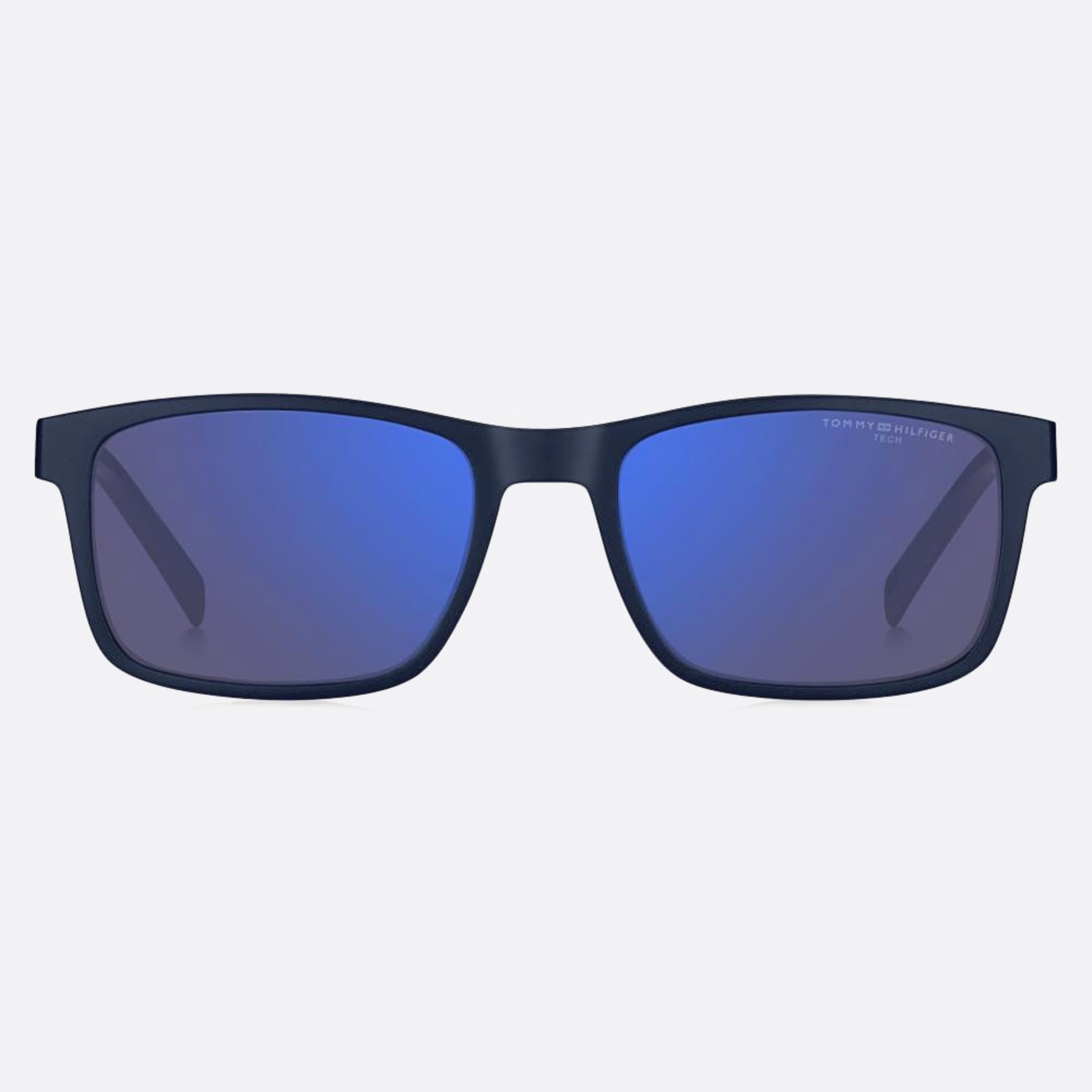 Tommy 56mm Hilfiger Fll Blue Rectangle Men Sunglasses - Main View