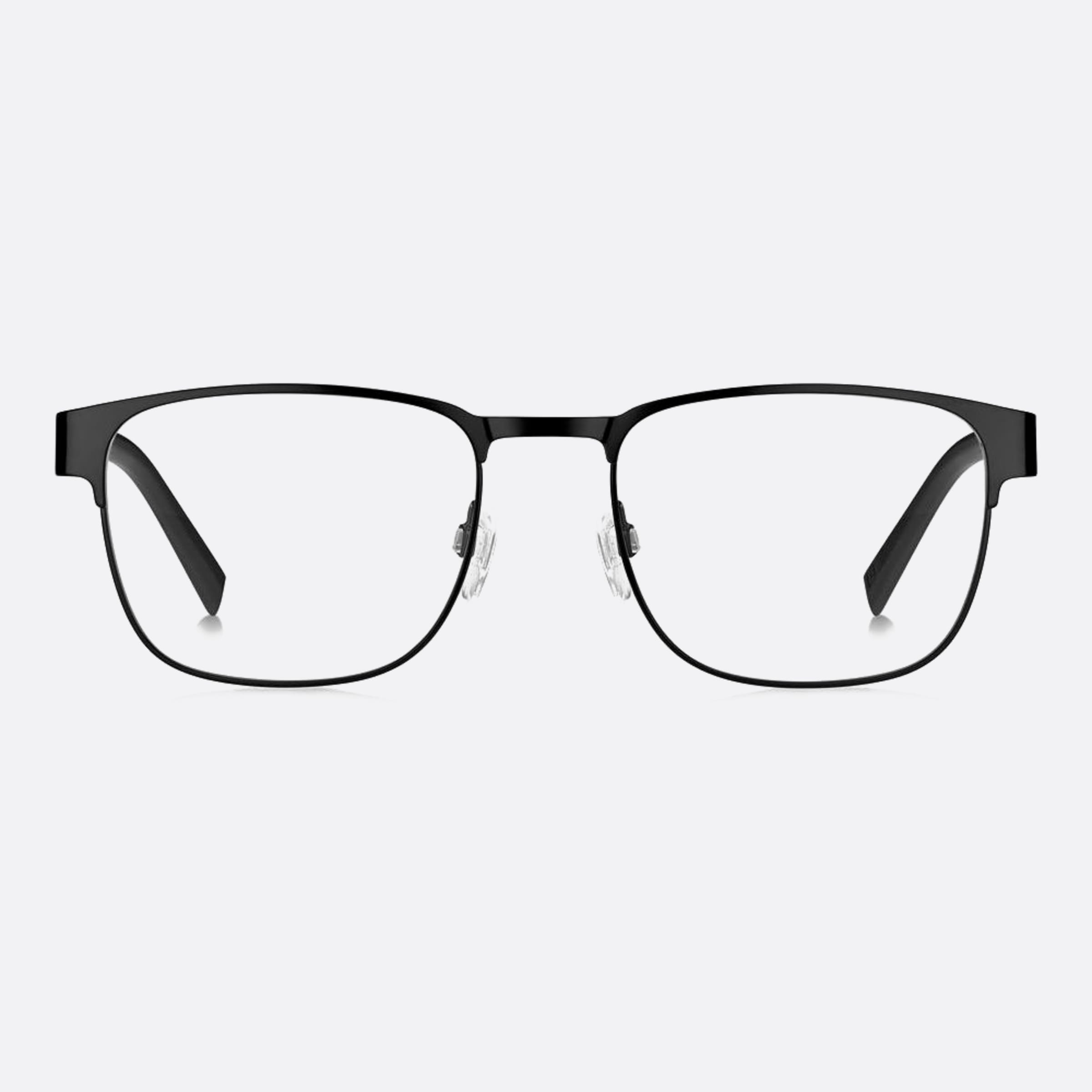 Tommy 54mm Hilfiger Black Rectangle Men Eyeglasses - Main View
