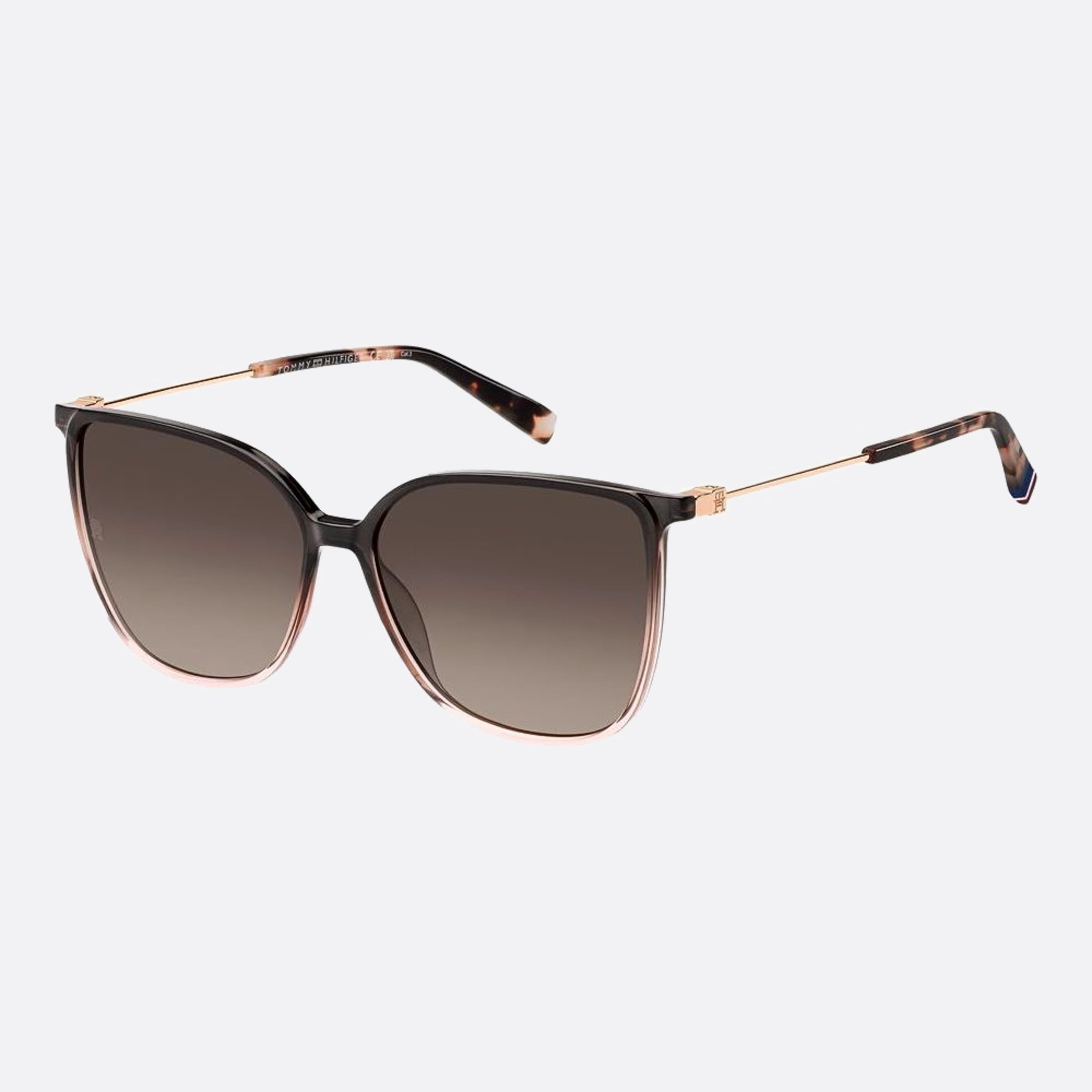 Tommy 57mm Hilfiger Haq Grey Squared Women Sunglasses - Side View