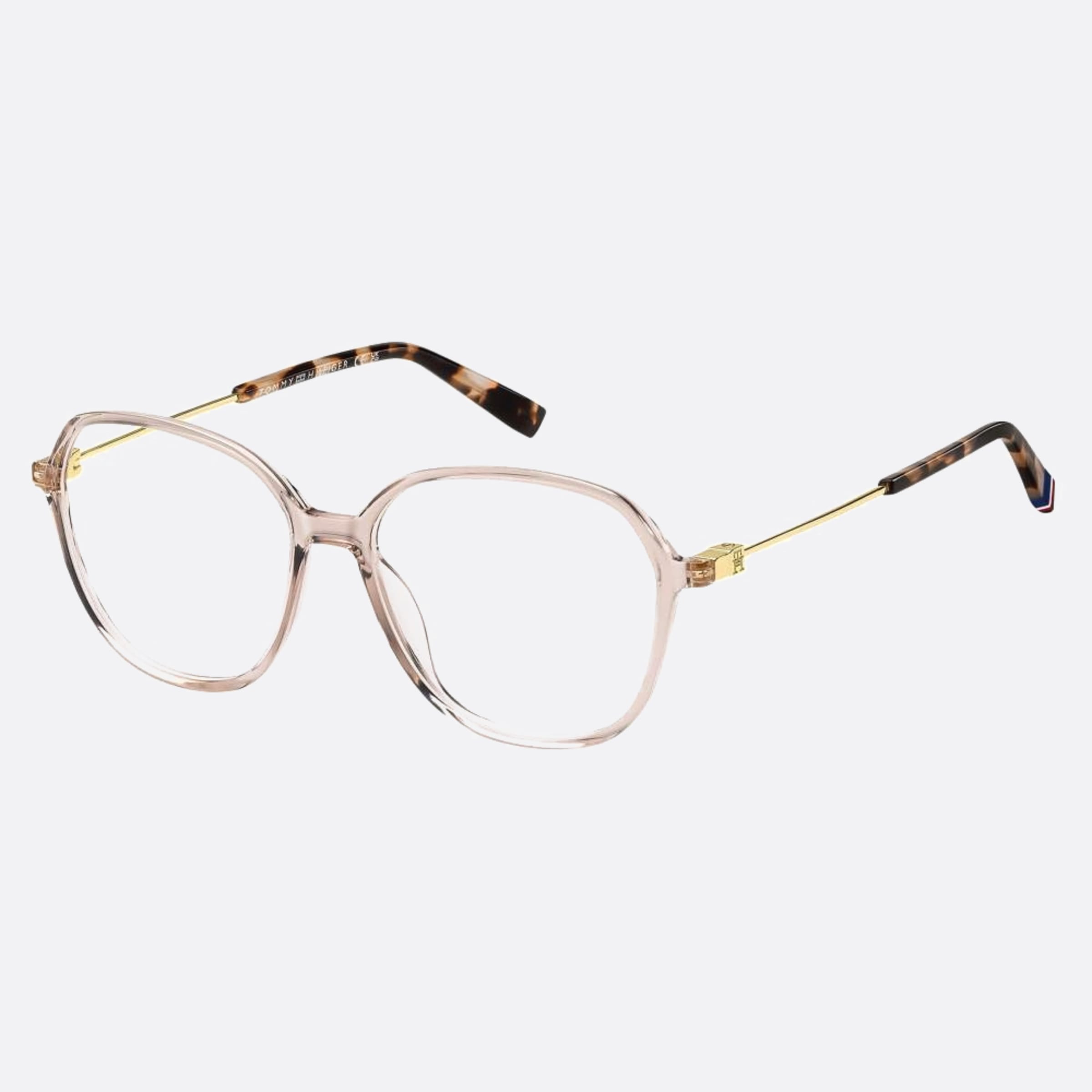 Tommy 54mm Hilfiger 1ez Havana Squared Women Eyeglasses - Side View