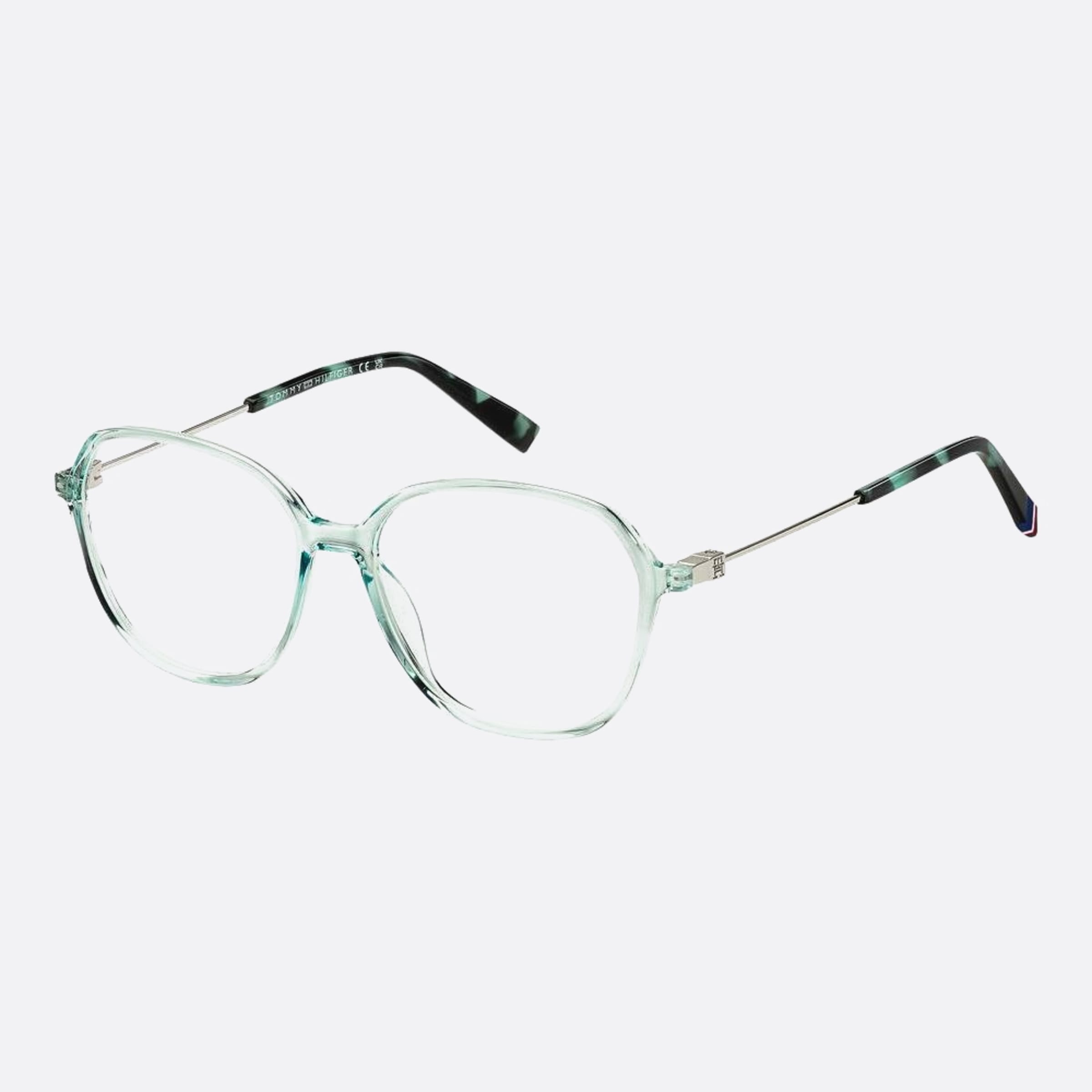 Tommy 54mm Hilfiger Qjd Green Squared Women Eyeglasses - Side View