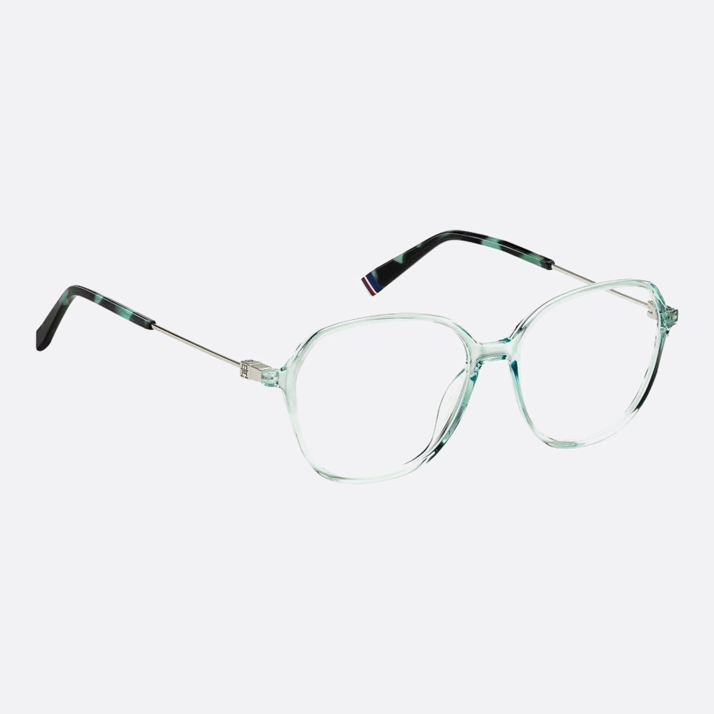 Tommy 54mm Hilfiger Qjd Green Squared Women Eyeglasses - Detail View