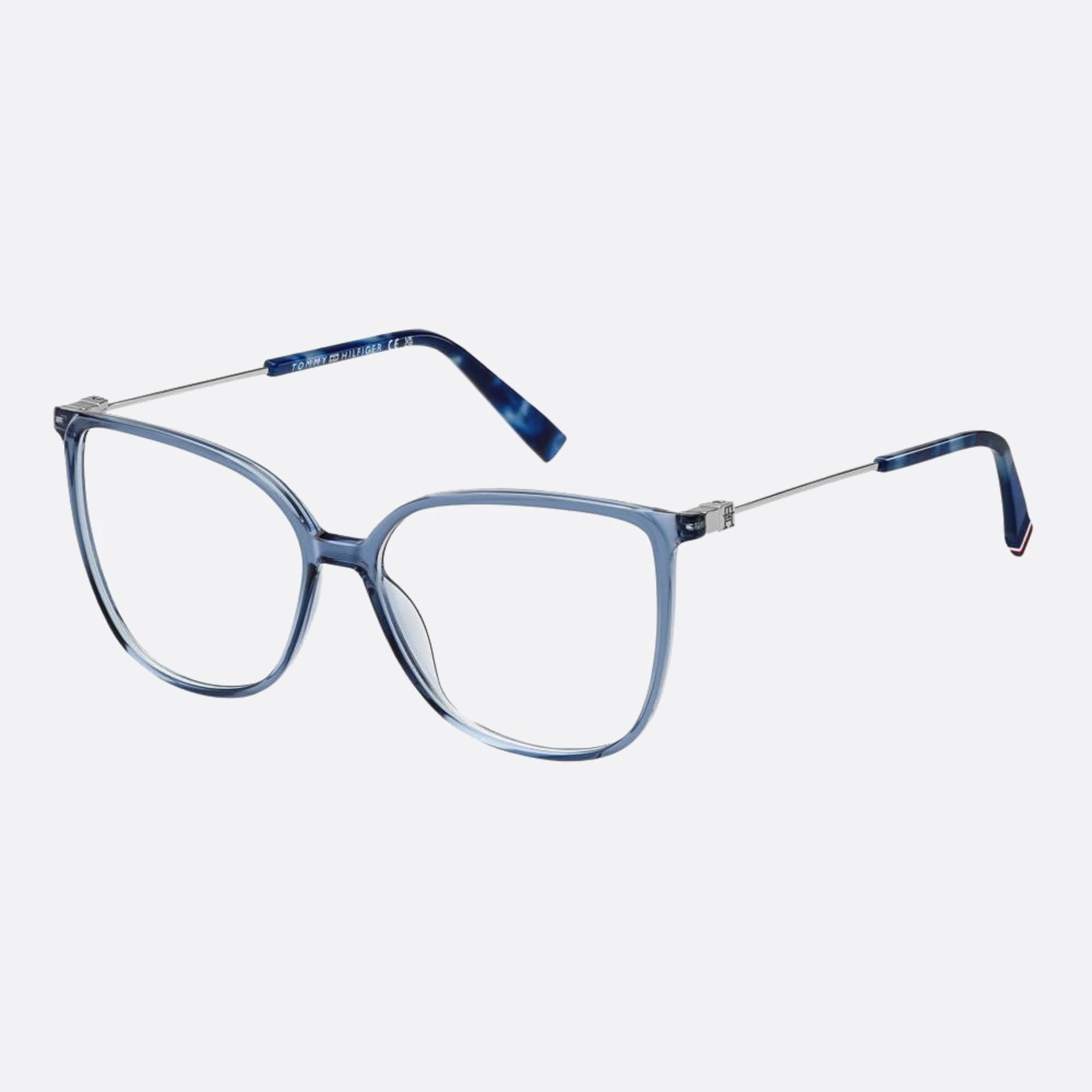 Tommy 55mm Hilfiger Pjp Blue Butterfly Women Eyeglasses - Side View