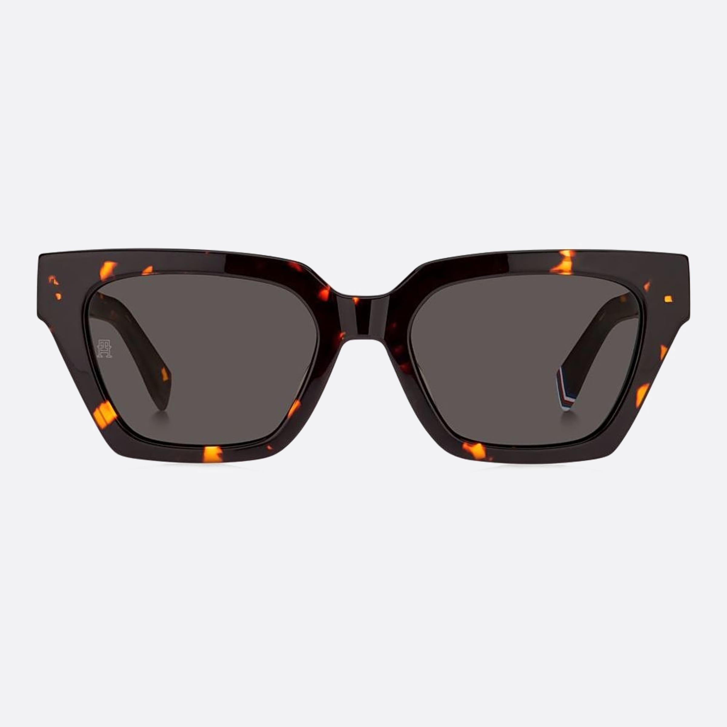 Tommy 52mm Hilfiger Havana Butterfly Women Sunglasses - Main View