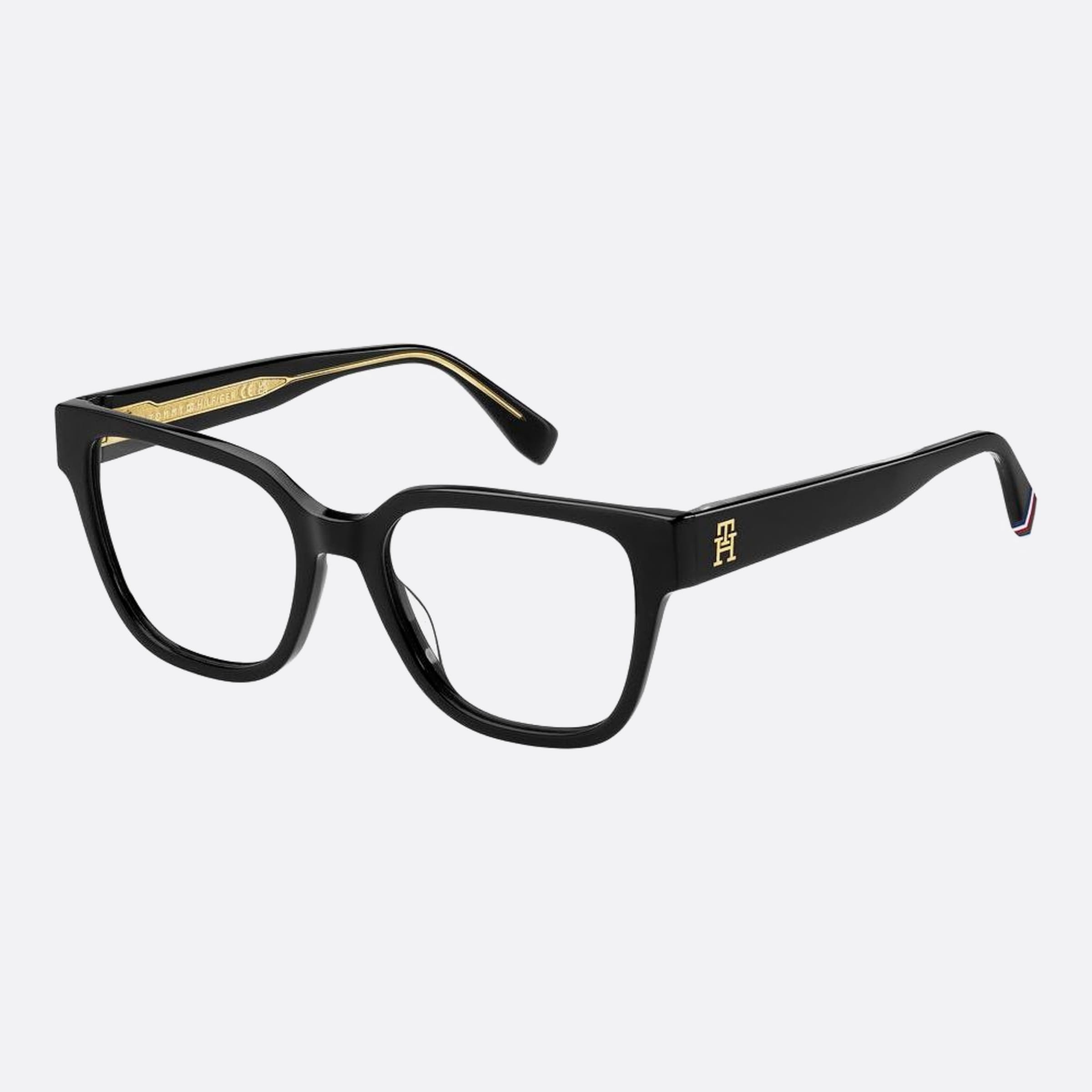 Tommy 52mm Hilfiger Black Squared Women Eyeglasses - Side View