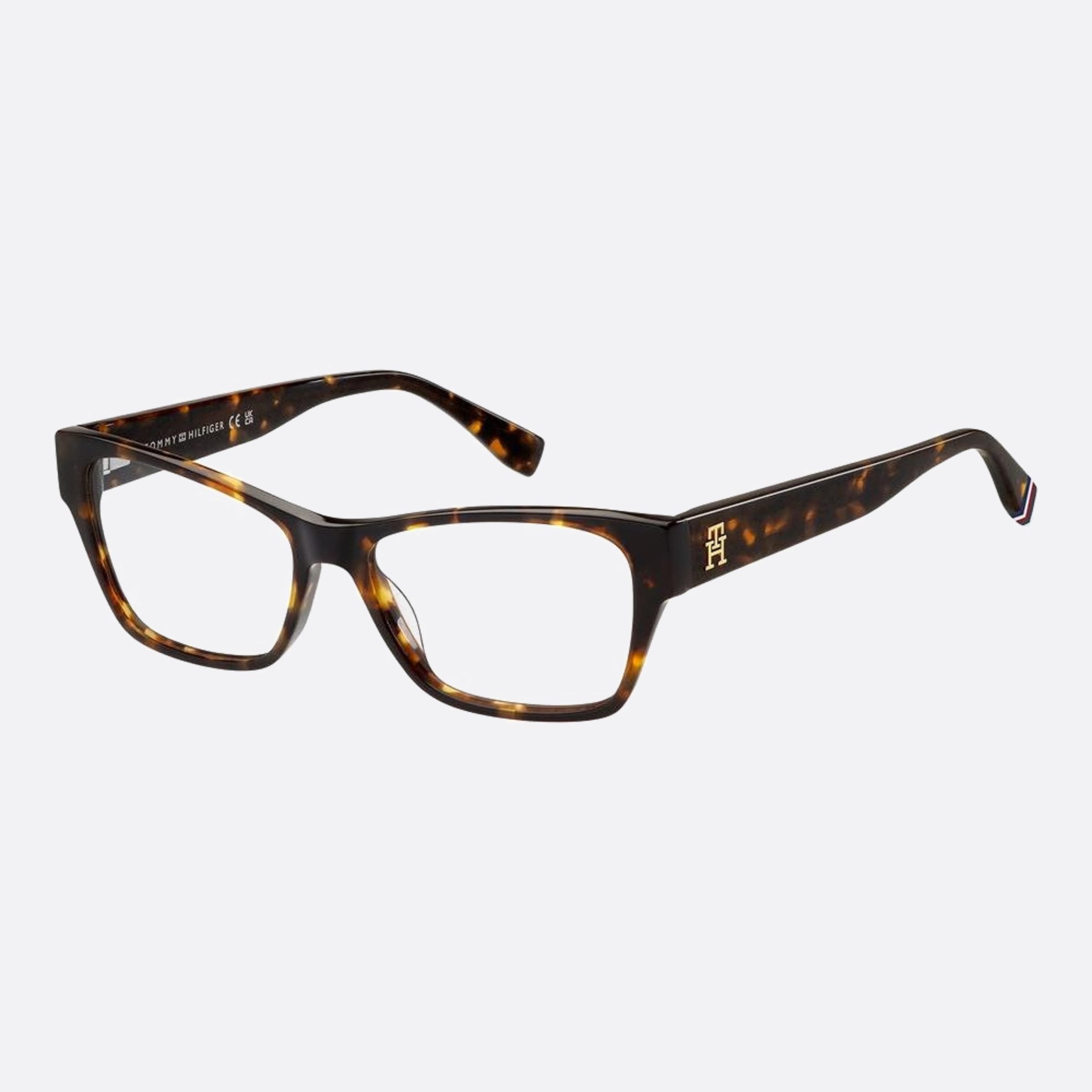 Tommy 53mm Hilfiger Havana Cat Eye Women Eyeglasses - Side View