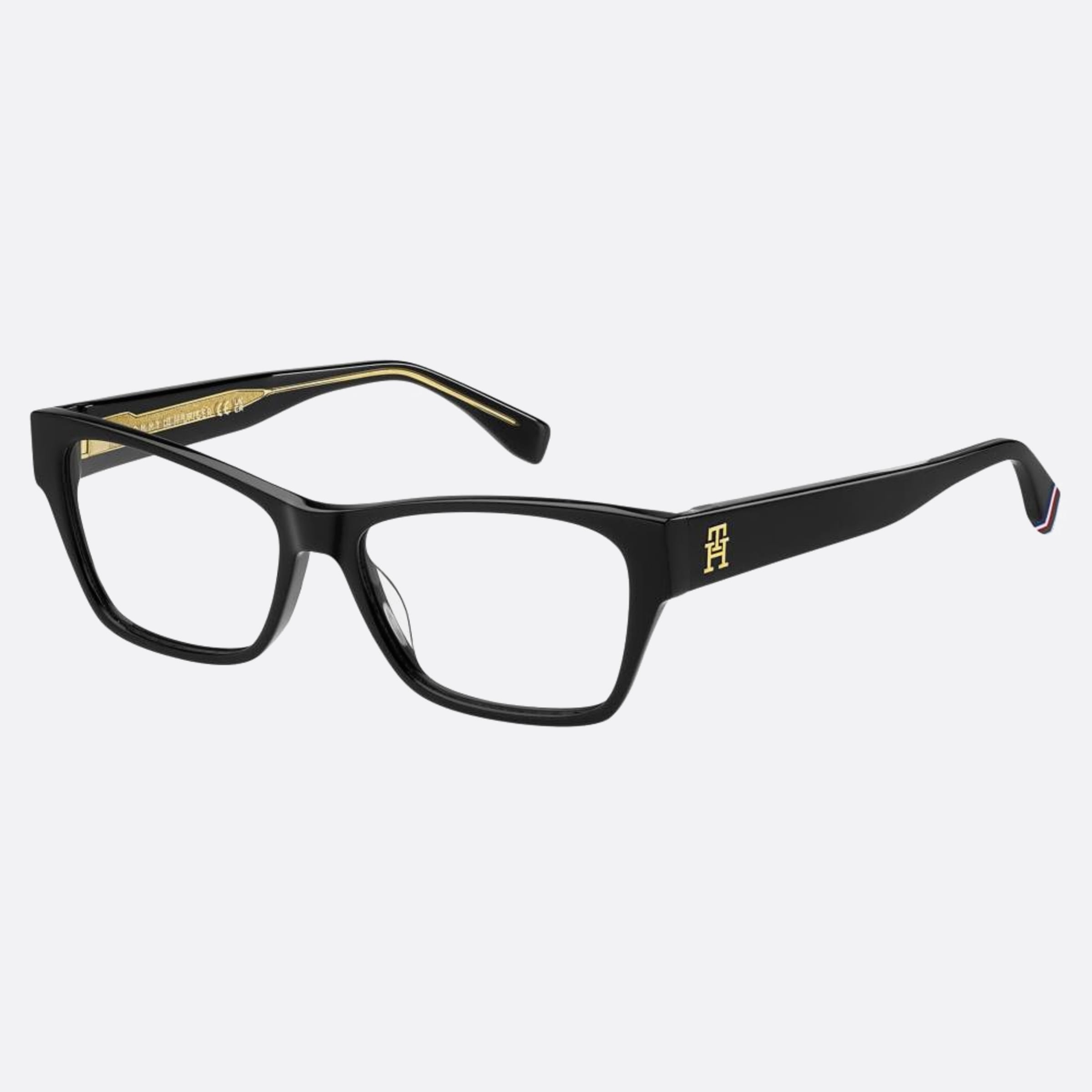 Tommy 53mm Hilfiger Black Cat Eye Women Eyeglasses - Side View